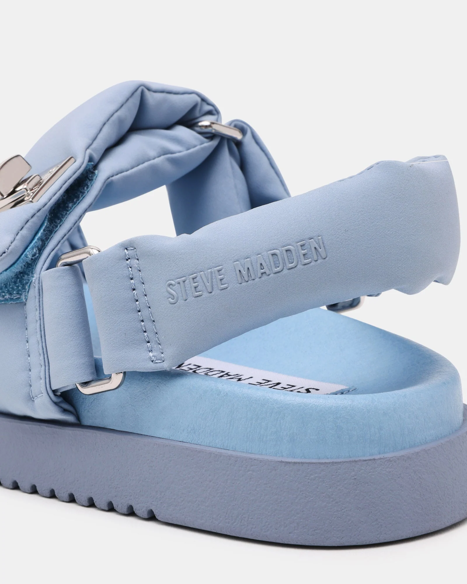 Monat Women's Blue Nylon Flat Sandals - Image 9