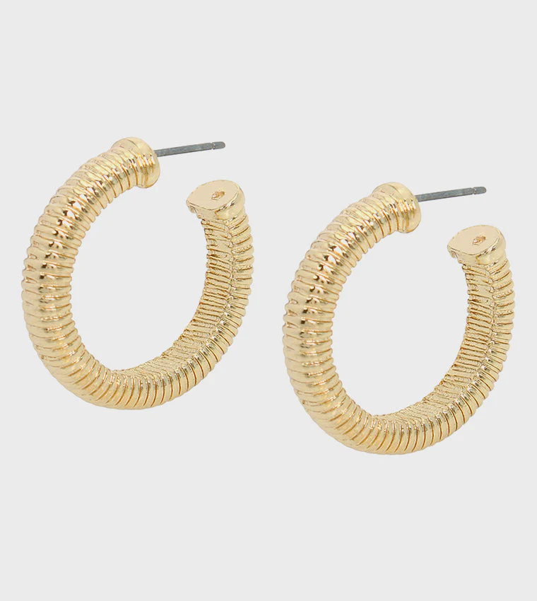 Omega Women's Gold Small Hoop - Image 4