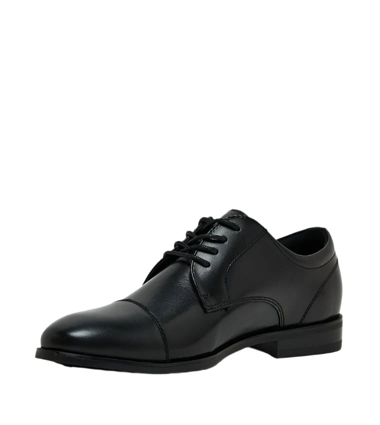 P-ISSACC BLACK LEATHER FORMAL SHOES - Image 3