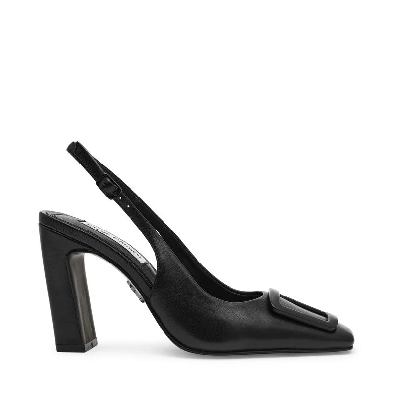 Parisian Women's Black Leather Heels
