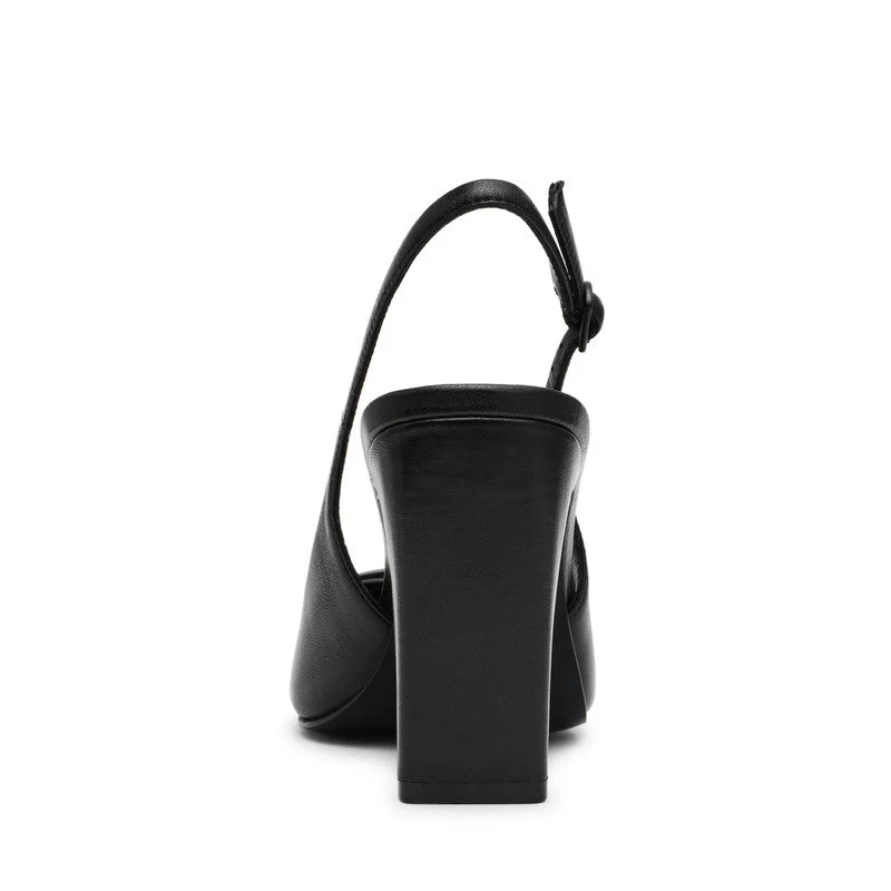 Parisian Women's Black Leather Heels - Image 2