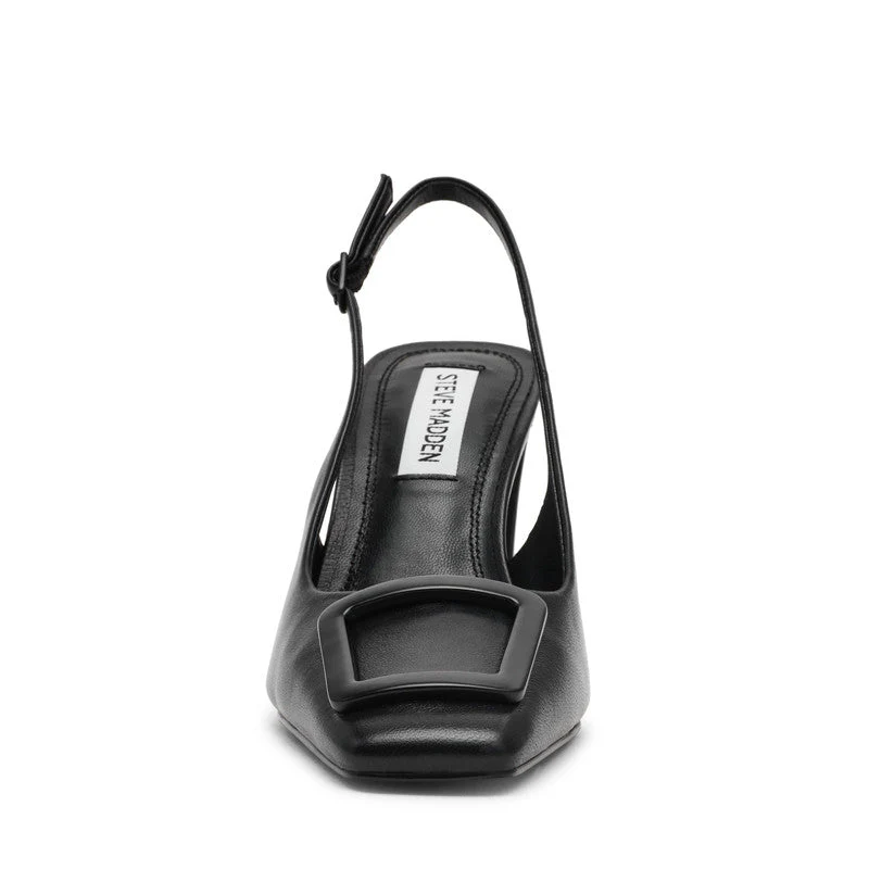Parisian Women's Black Leather Heels - Image 4