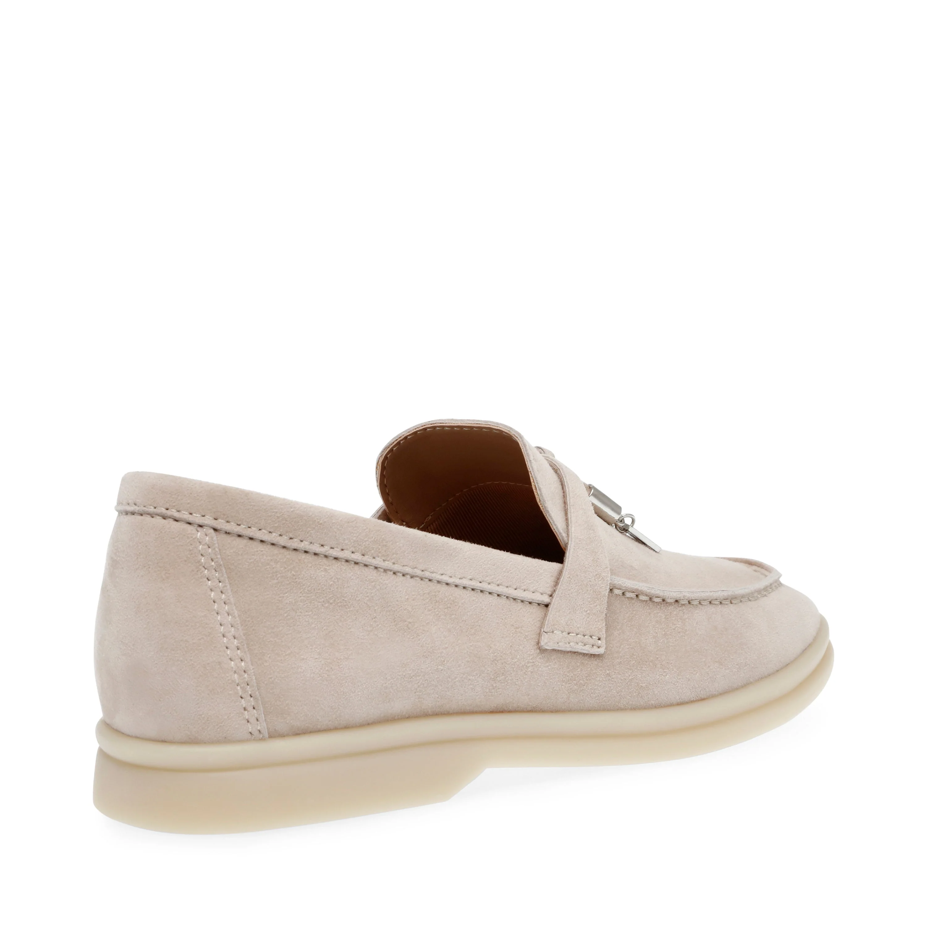 Portland Women's Bone Suede Loafers - Image 2