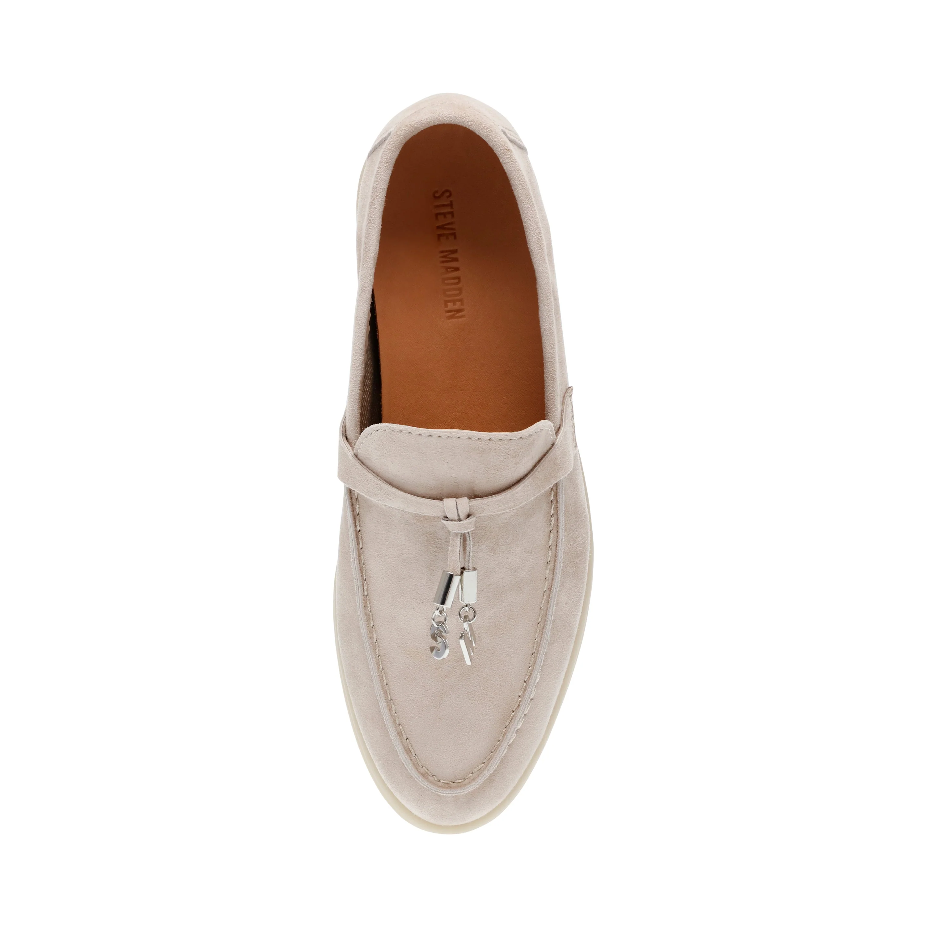 Portland Women's Bone Suede Loafers - Image 3