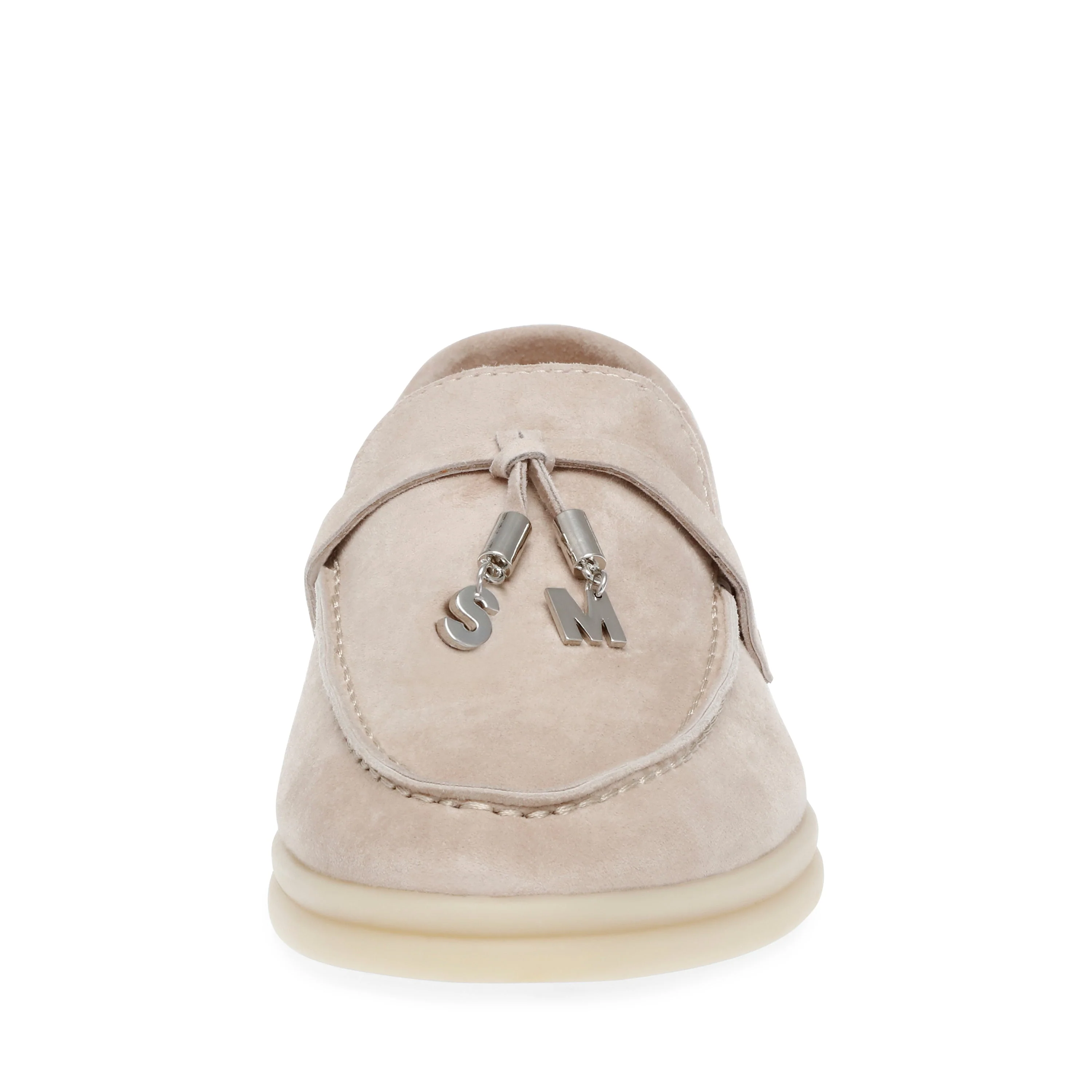 Portland Women's Bone Suede Loafers - Image 5