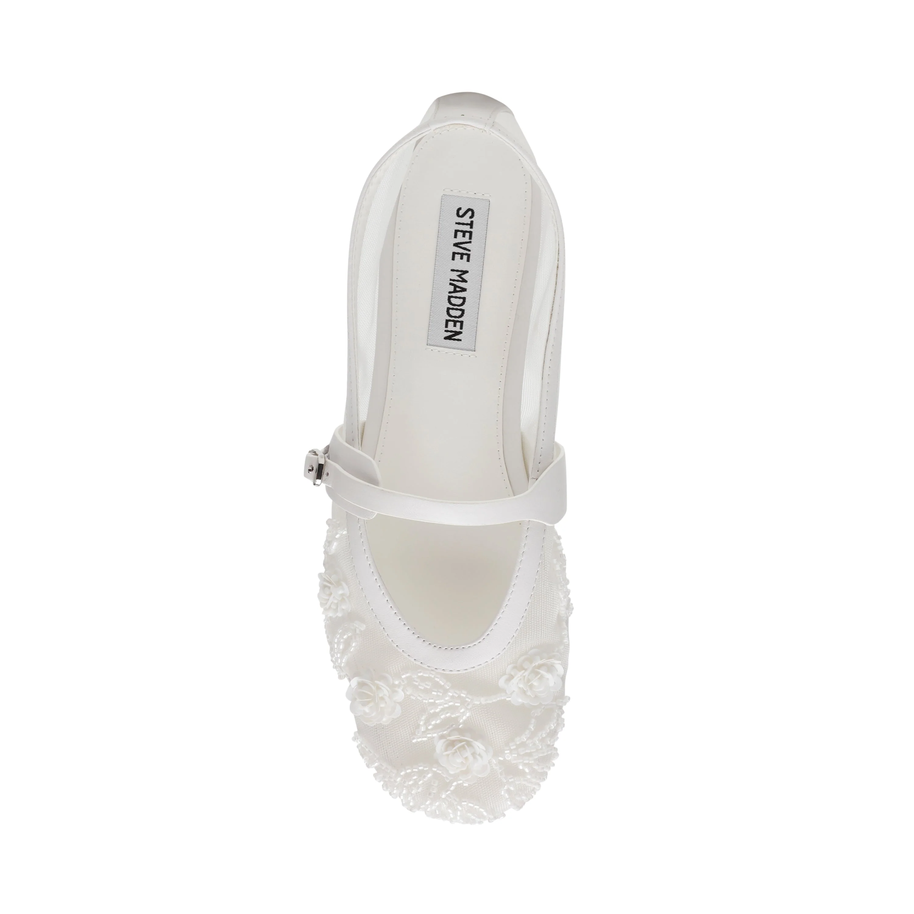 Rejoice Women's Ivory Mesh Ballet Flats - Image 5