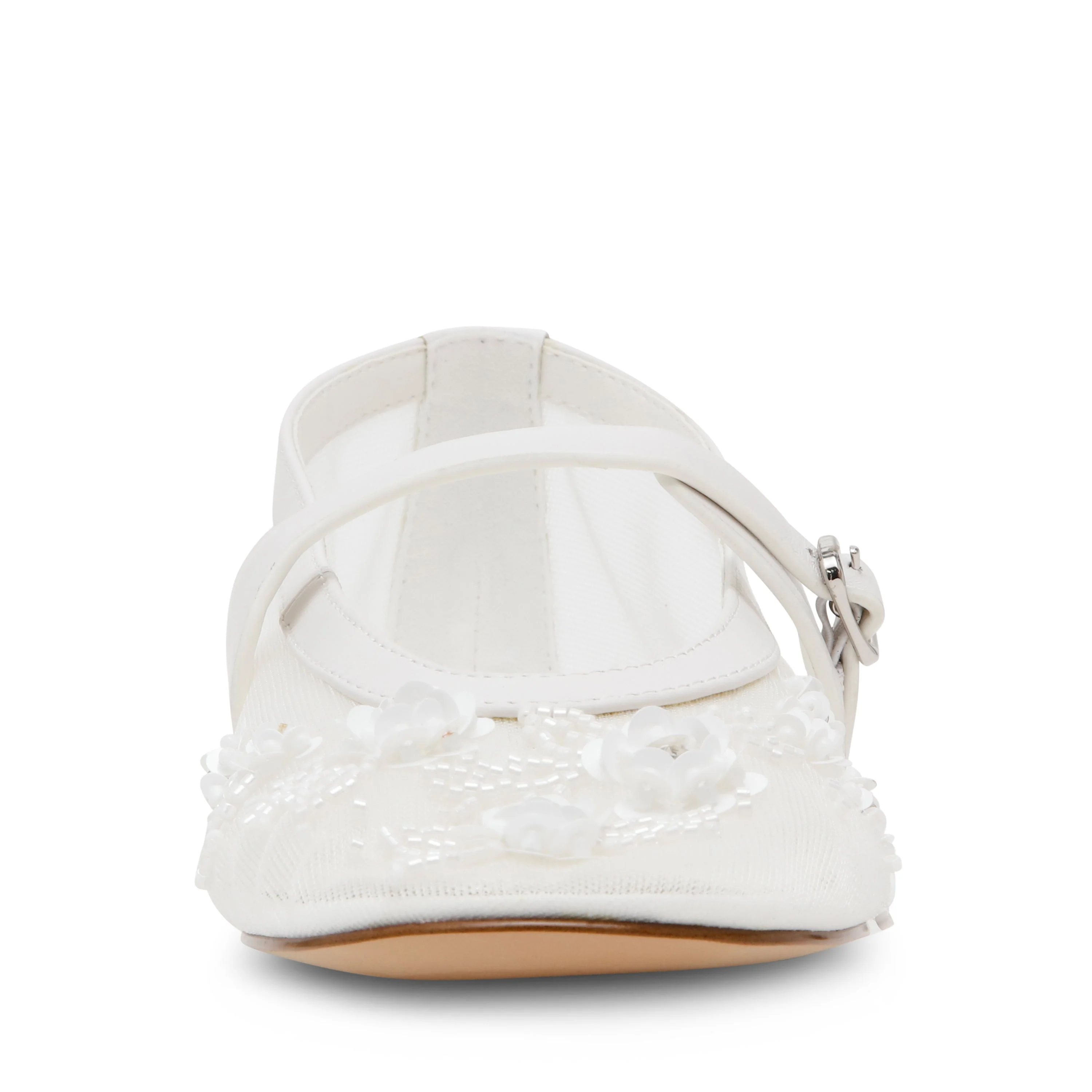 Rejoice Women's Ivory Mesh Ballet Flats - Image 6