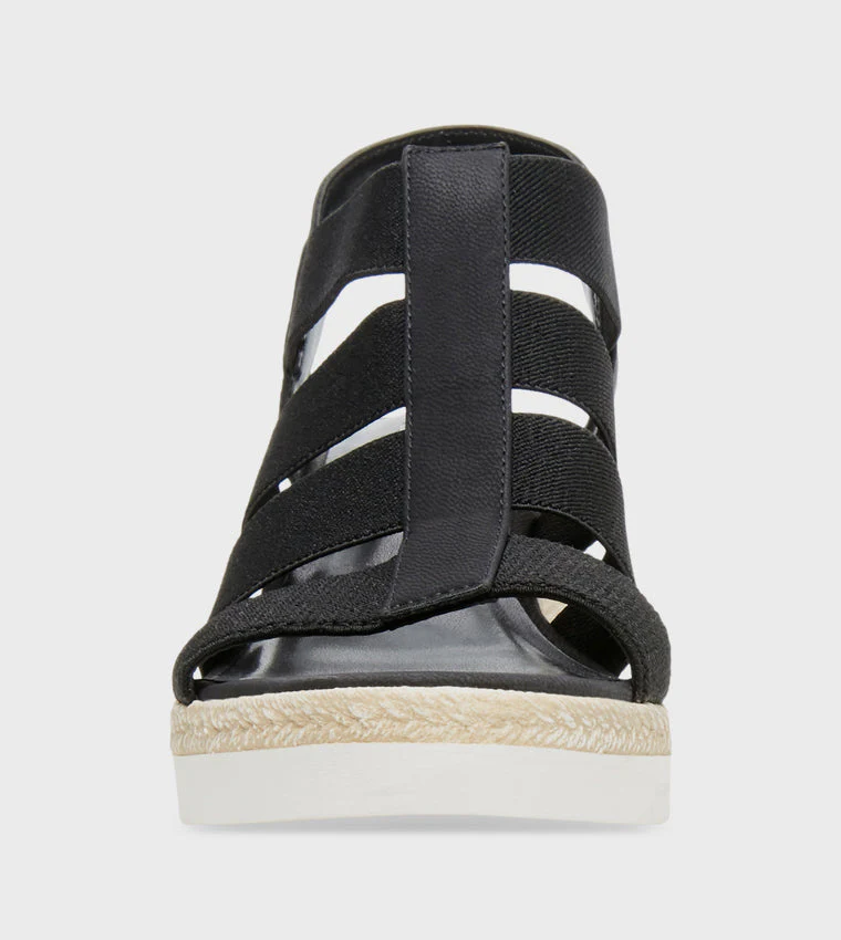Riches Women's Black Leather Sandals - Image 4