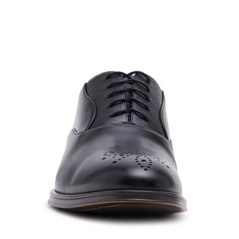 Saxxon Black Men's Oxfords Shoes - Image 4