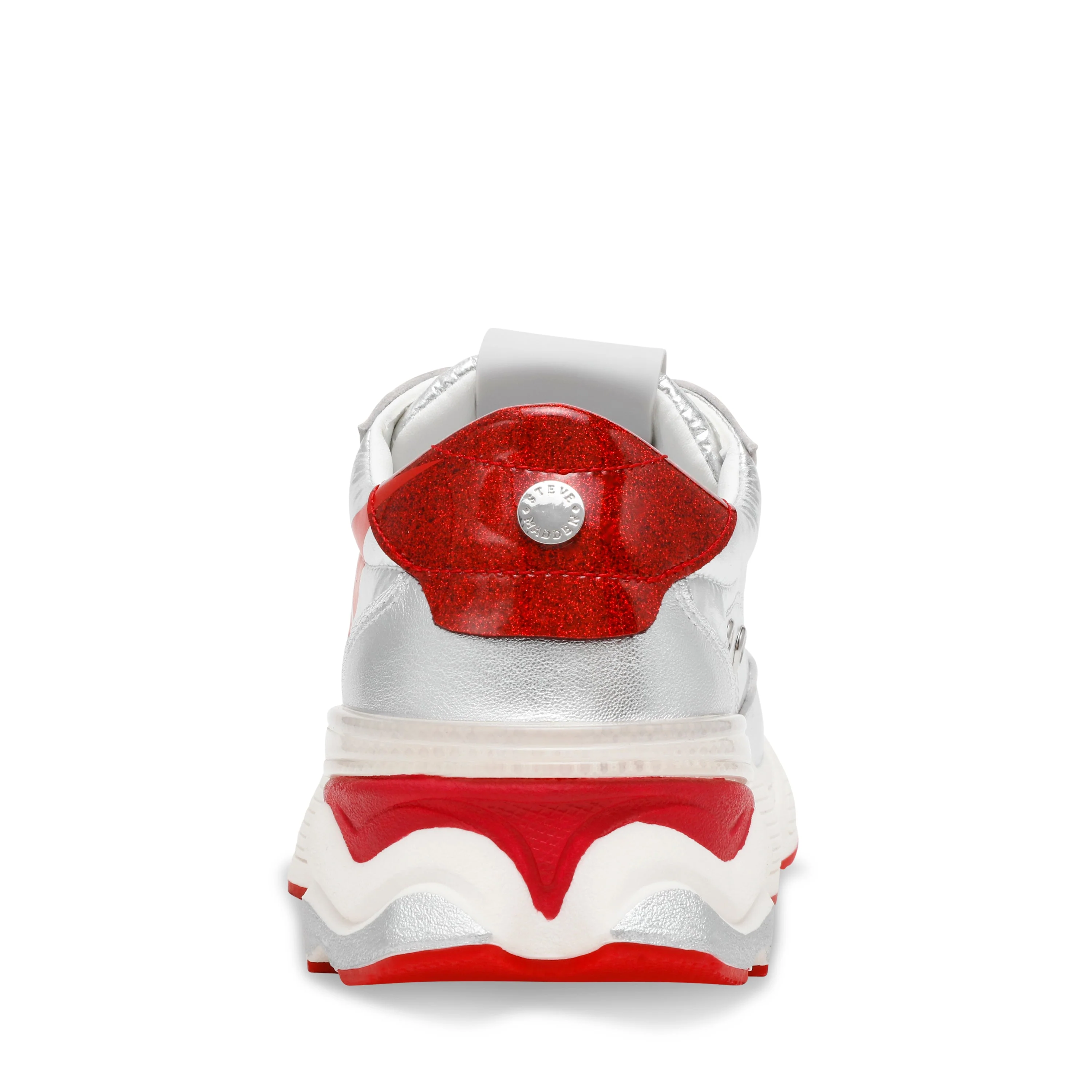 Setback Women's Silver/Red Sneakers - Image 3