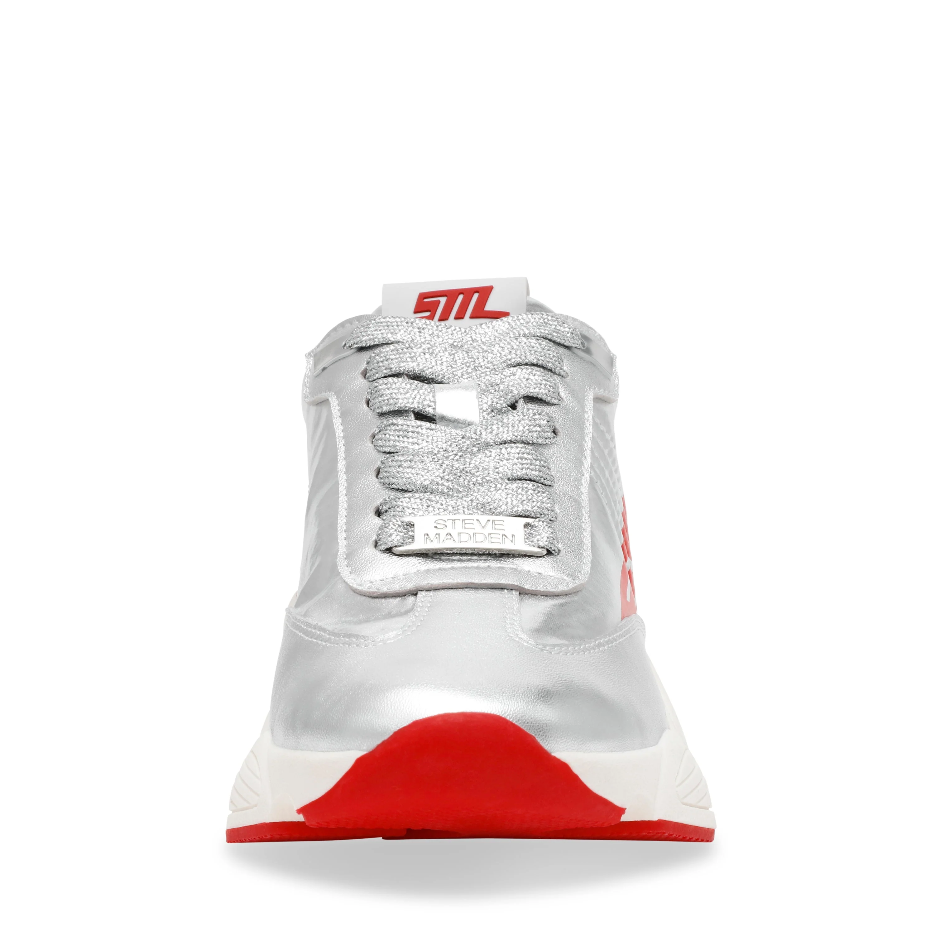 Setback Women's Silver/Red Sneakers - Image 5