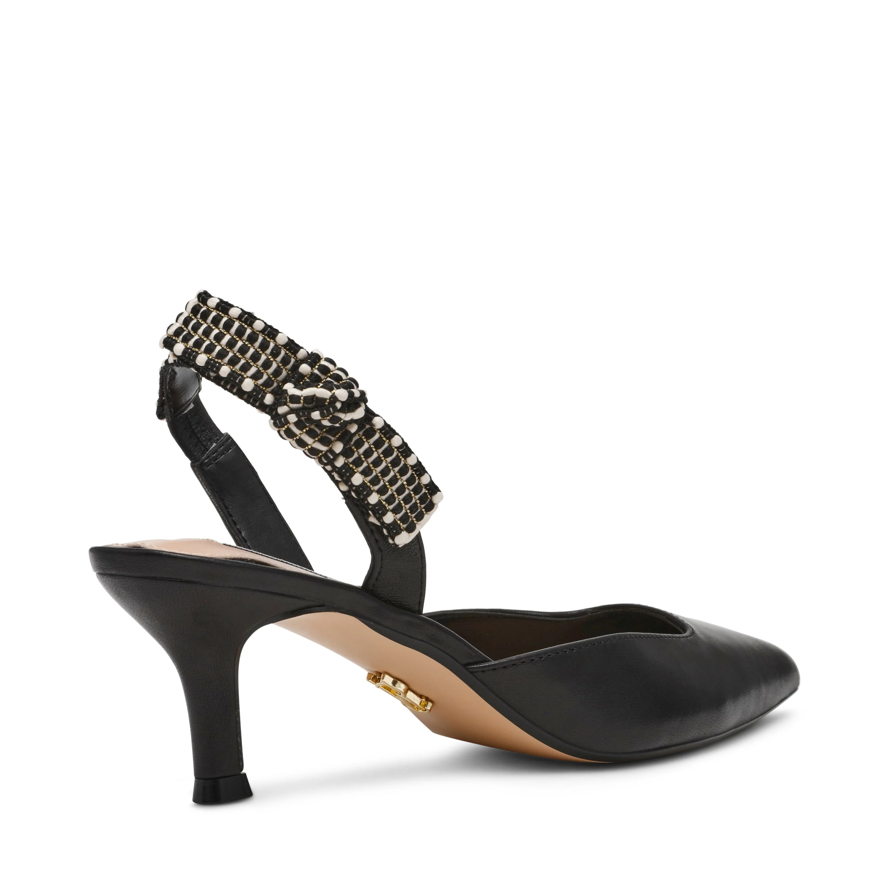 Sleeky Women's Black Leather Heels - Image 4