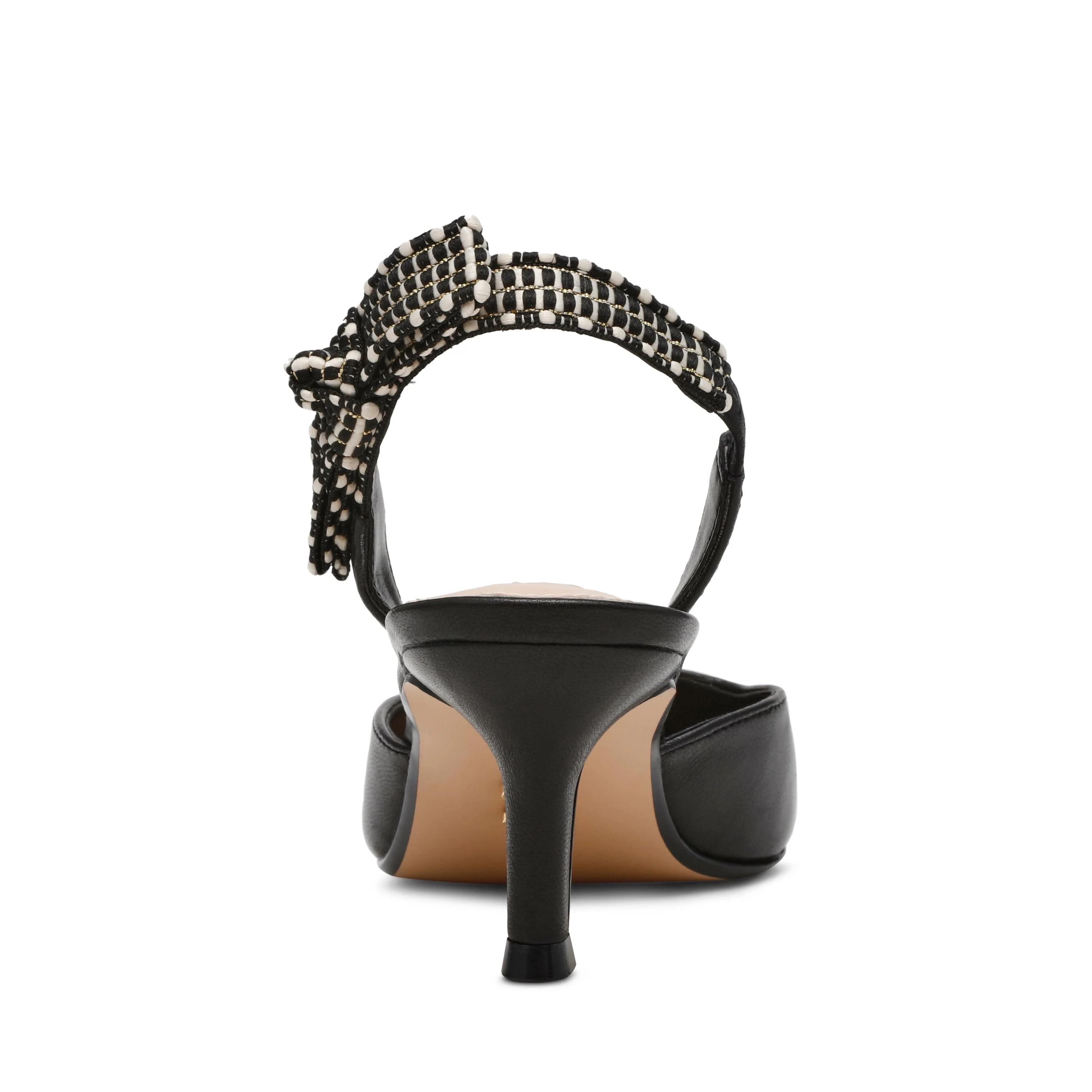 Sleeky Women's Black Leather Heels - Image 6