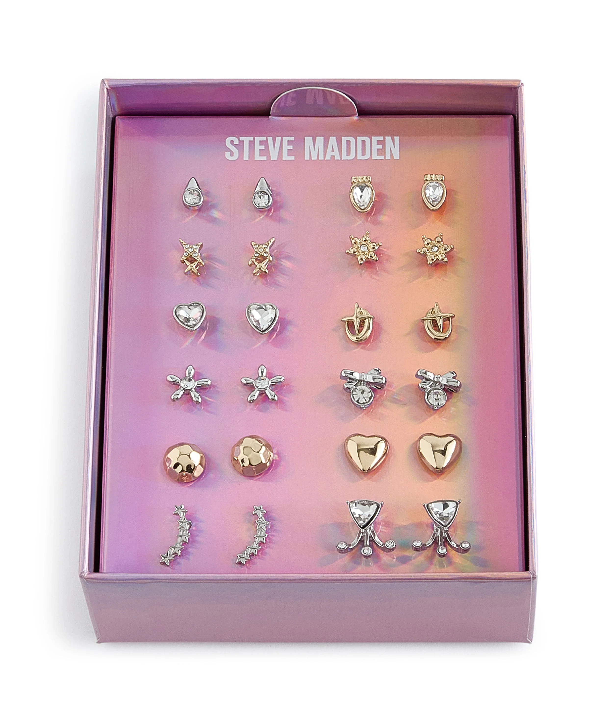 12 Pc Studs Women's Crystal Earrings - Image 3