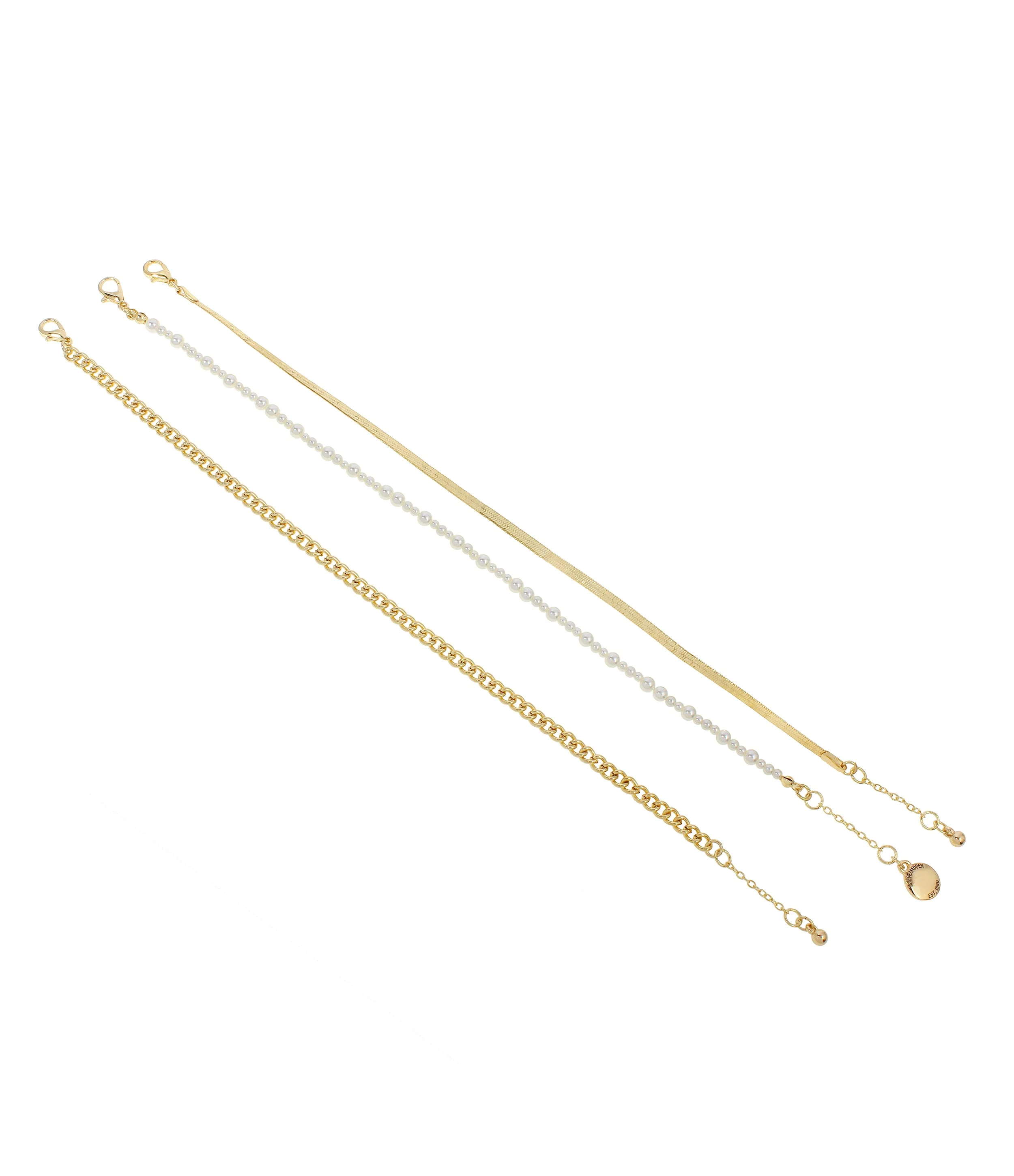 3Pc Women's Gold Anklet - Image 2