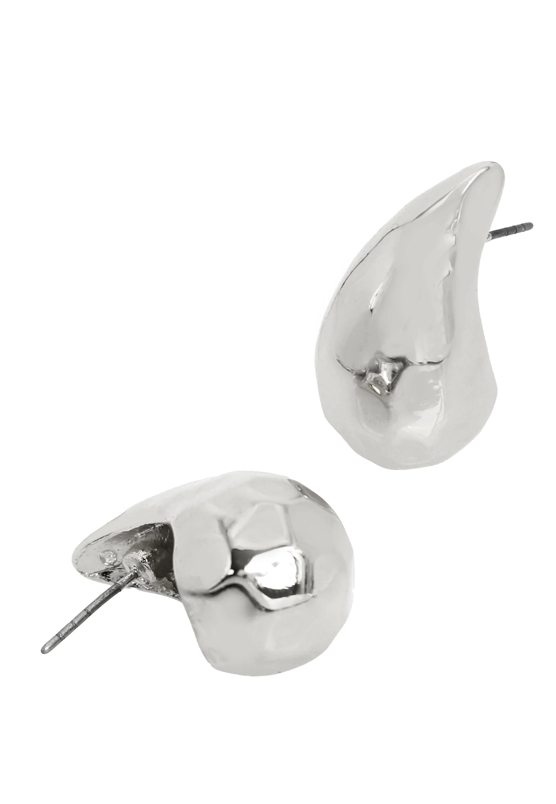 Disco Stud Women's Silver Earrings - Image 3