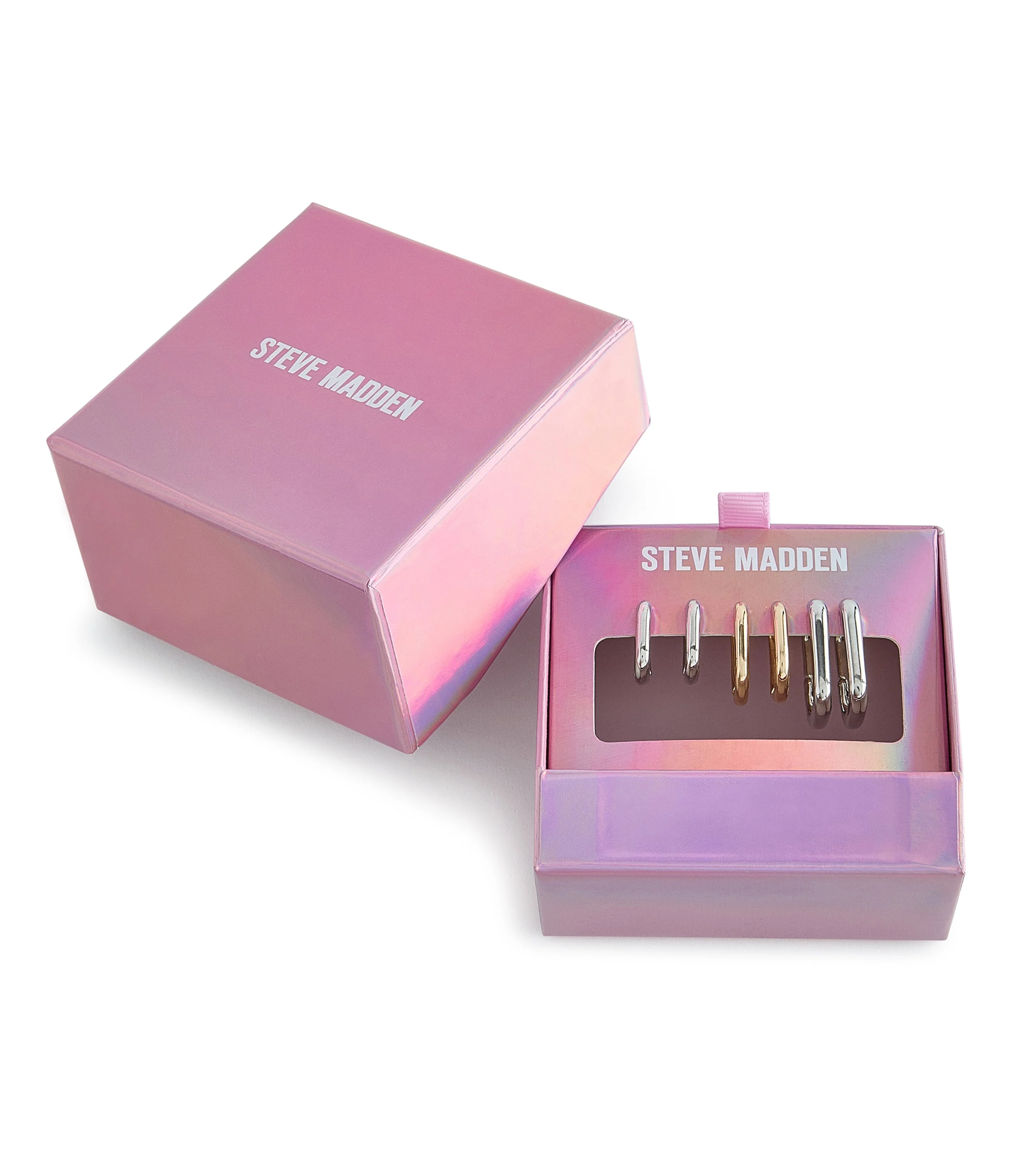 3Pc Rectangular Women's Crystal Earrings Set - Image 4