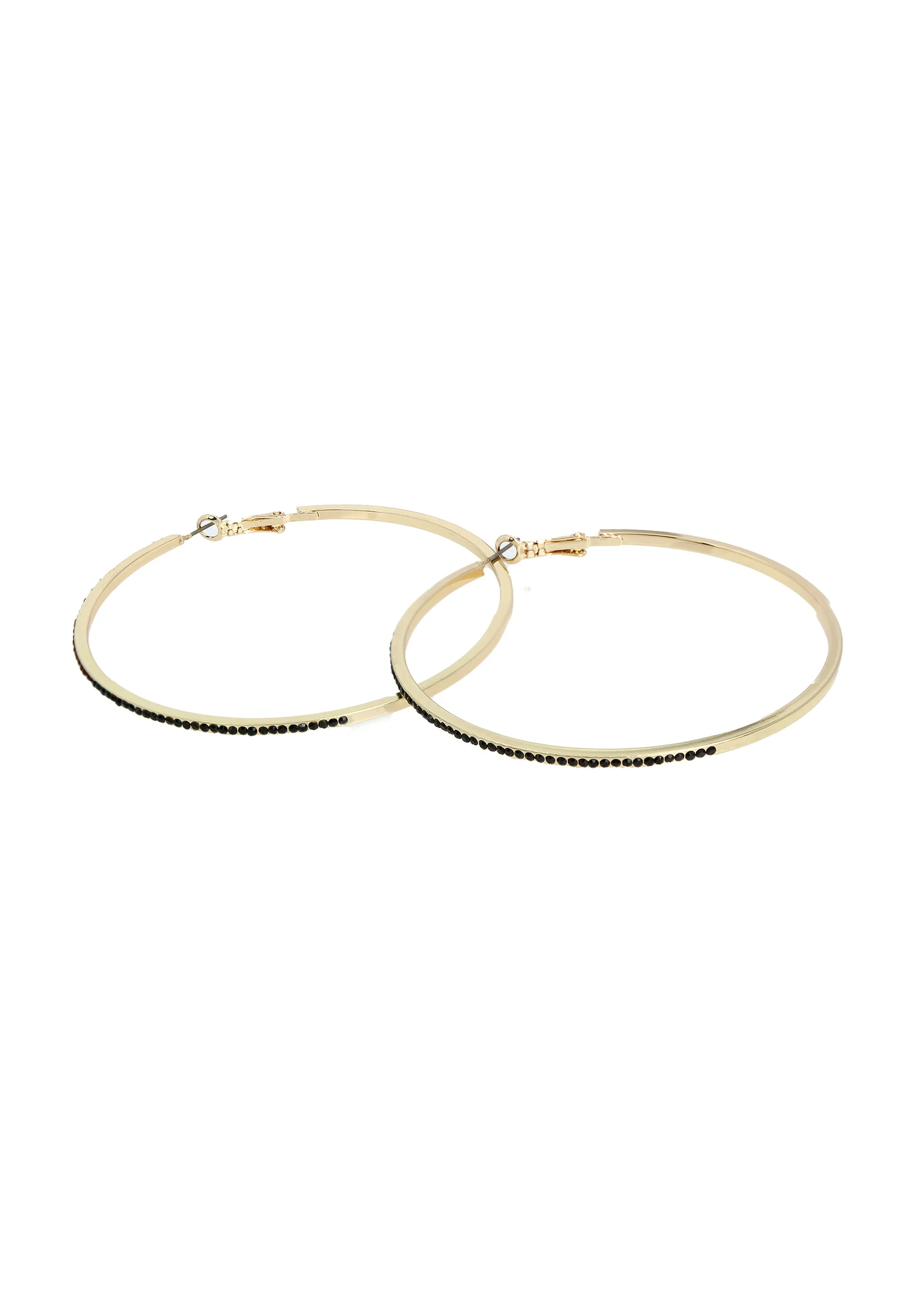 Crystal Hoops Women's Silver Earrings - Image 3