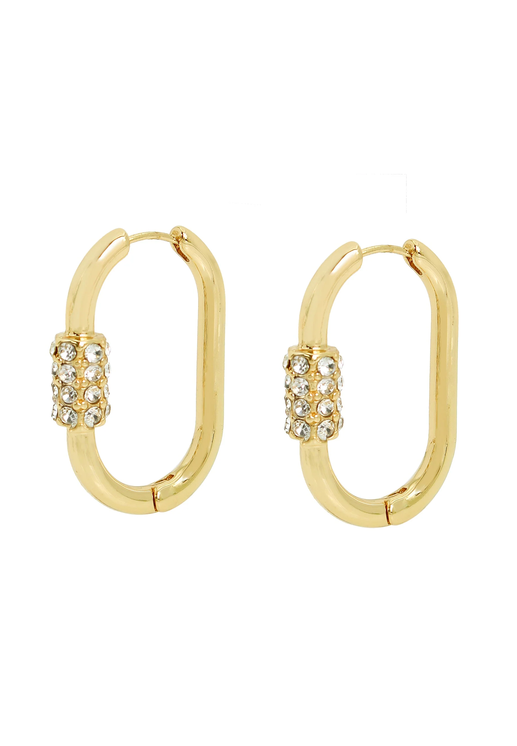 Carabiner Hoops Women's Crystal Earrings - Image 3