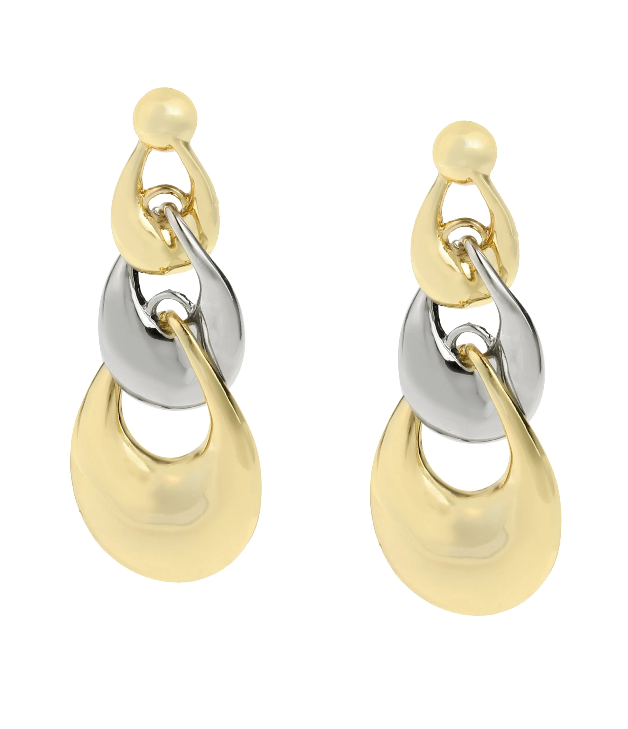 Curb Drop Women's Gold Earrings