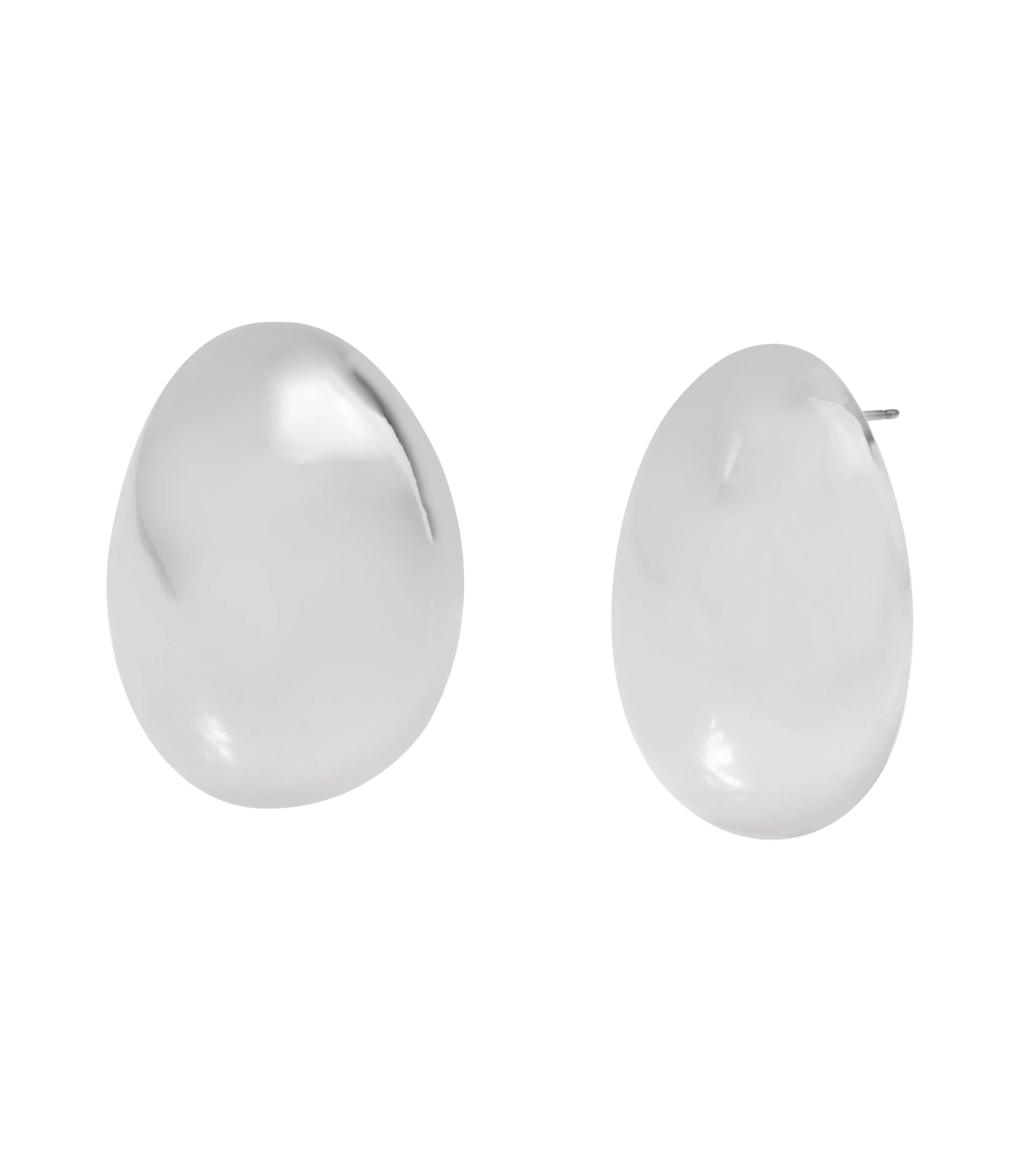 Oval Womne's Silver Earrings - Image 2