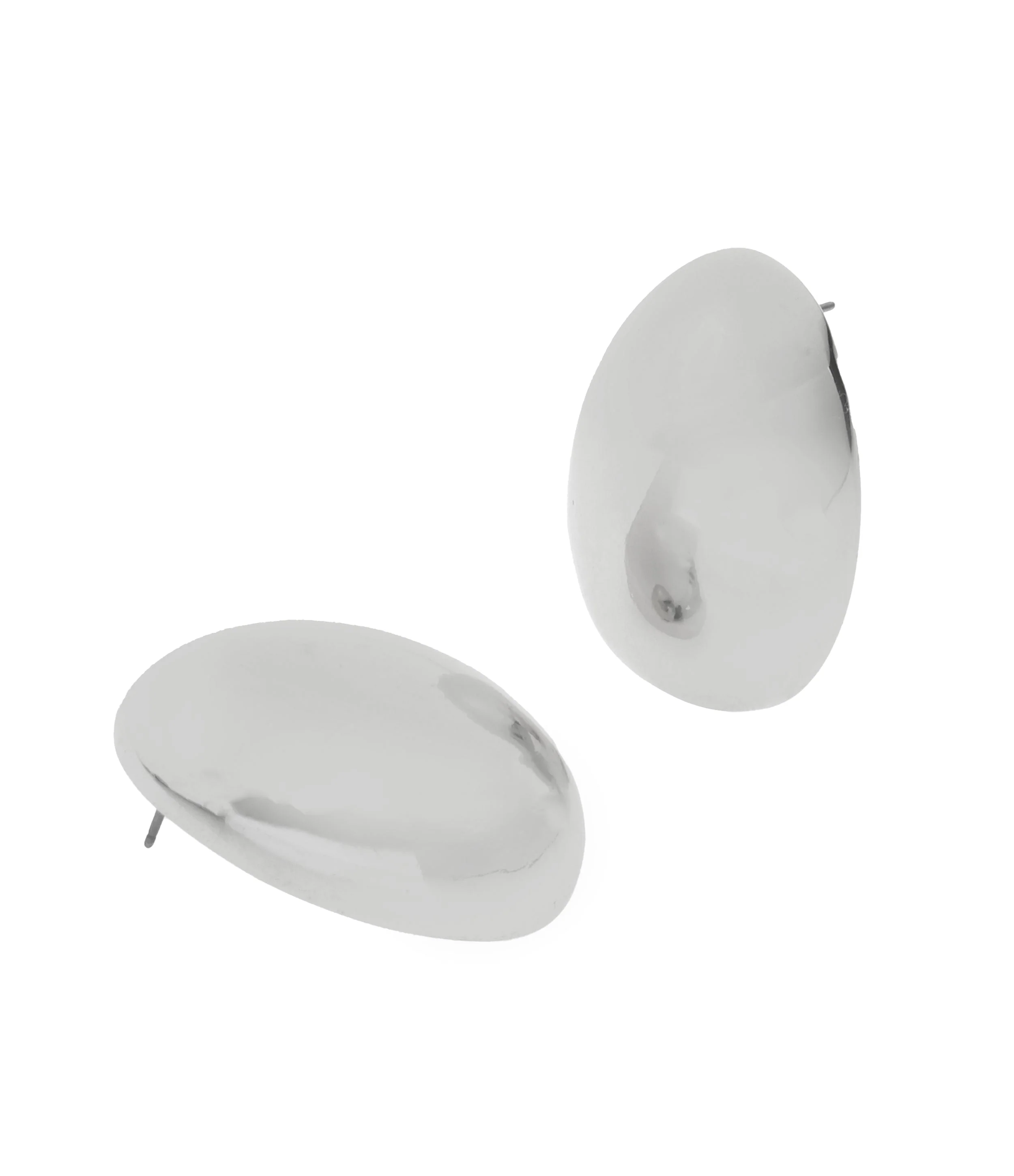 Oval Womne's Silver Earrings - Image 3