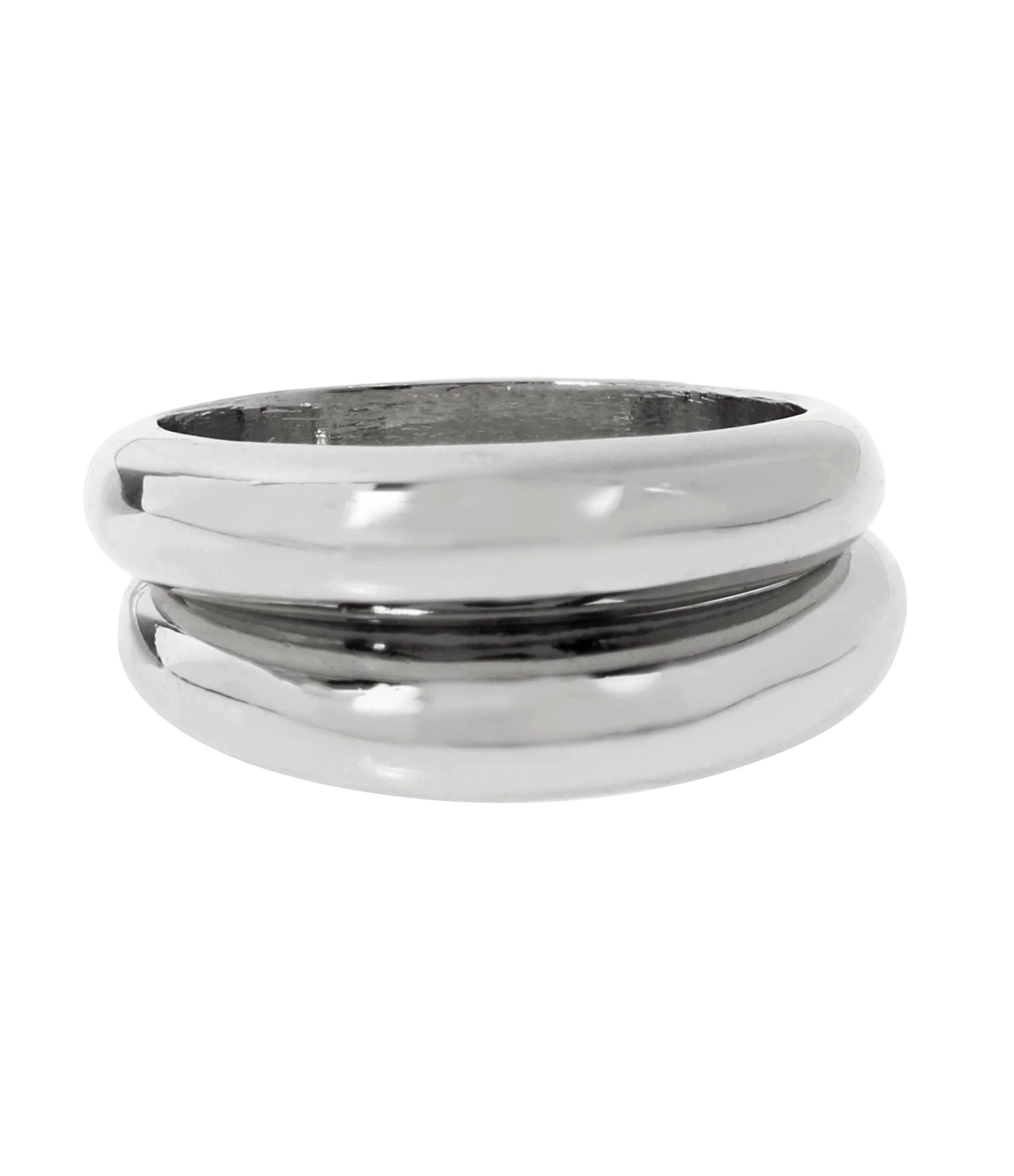 Oval Women's Gunmetal Rings - Image 2
