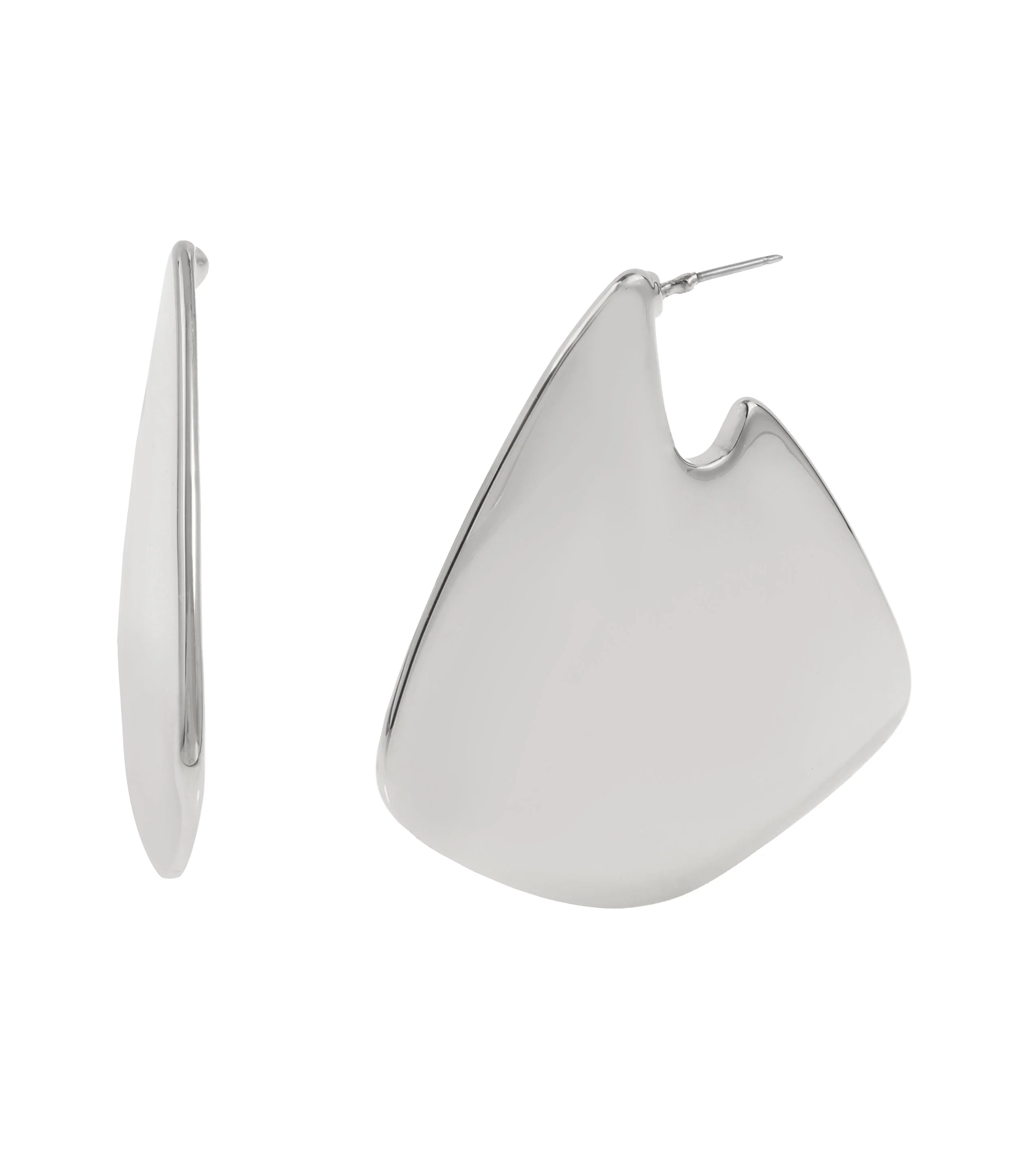 Hoops Women's Gunmetal Earrings - Image 4