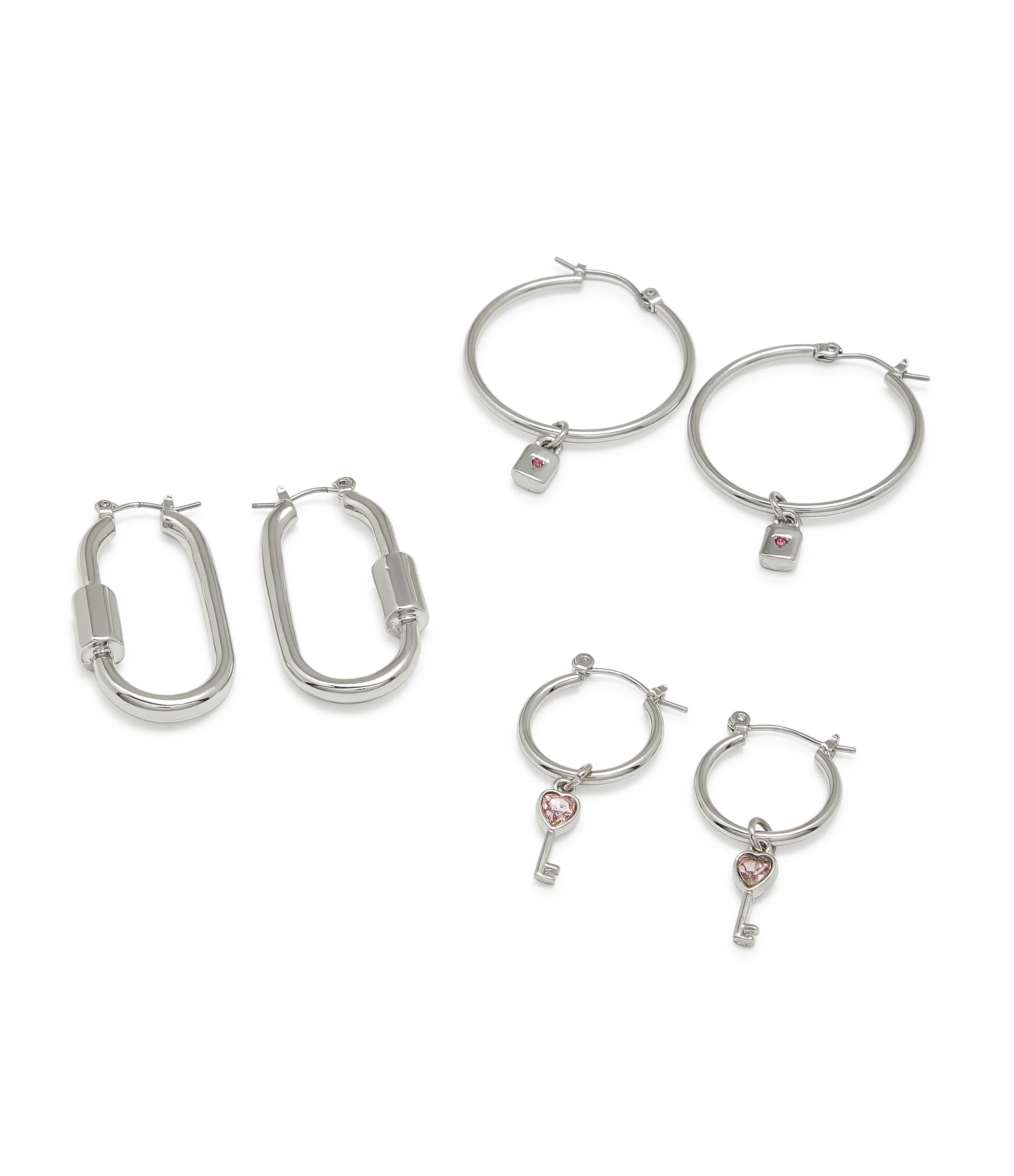 Key Women's Ivory Pearl Hoop Set