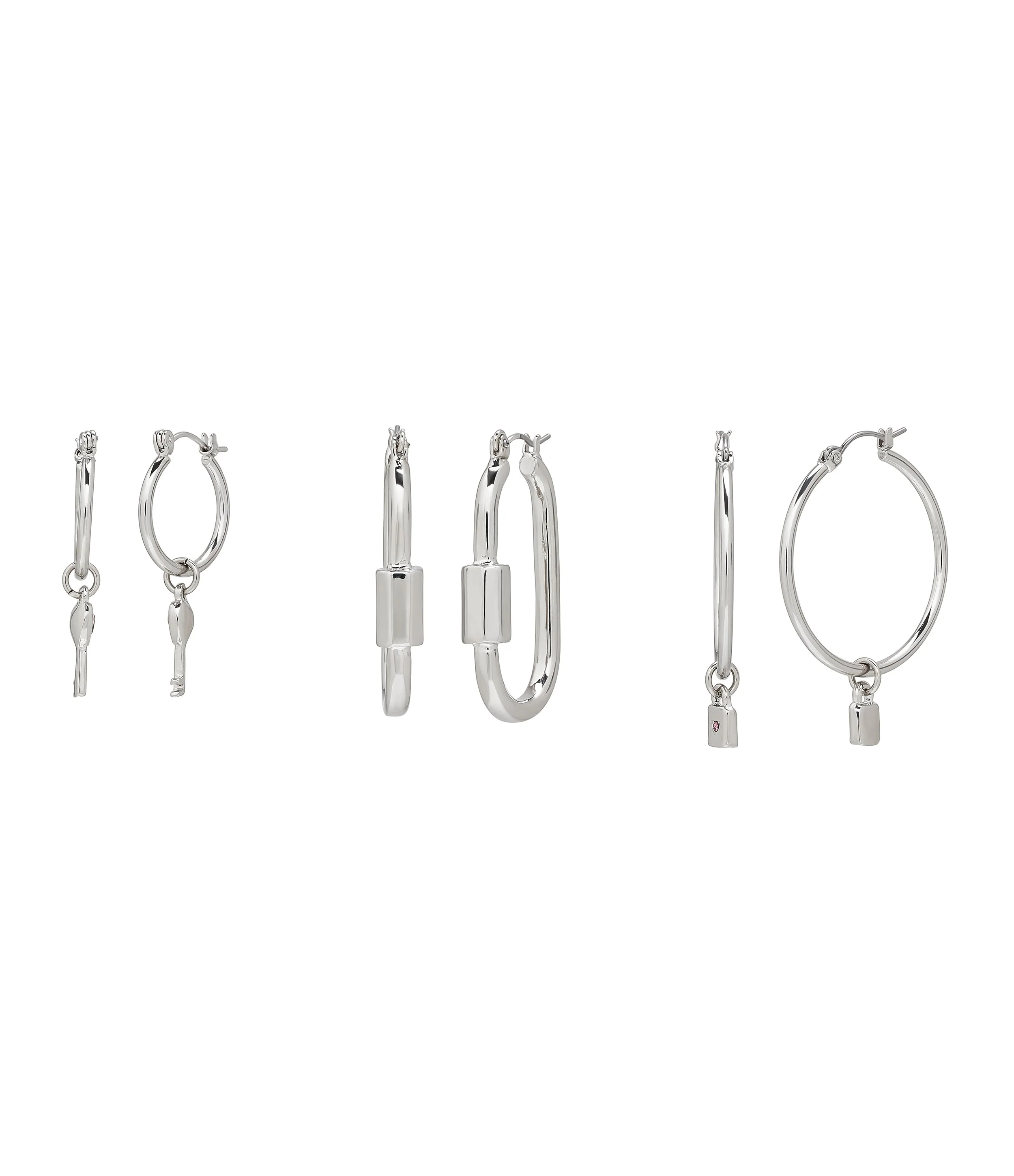 Key Women's Ivory Pearl Hoop Set - Image 2