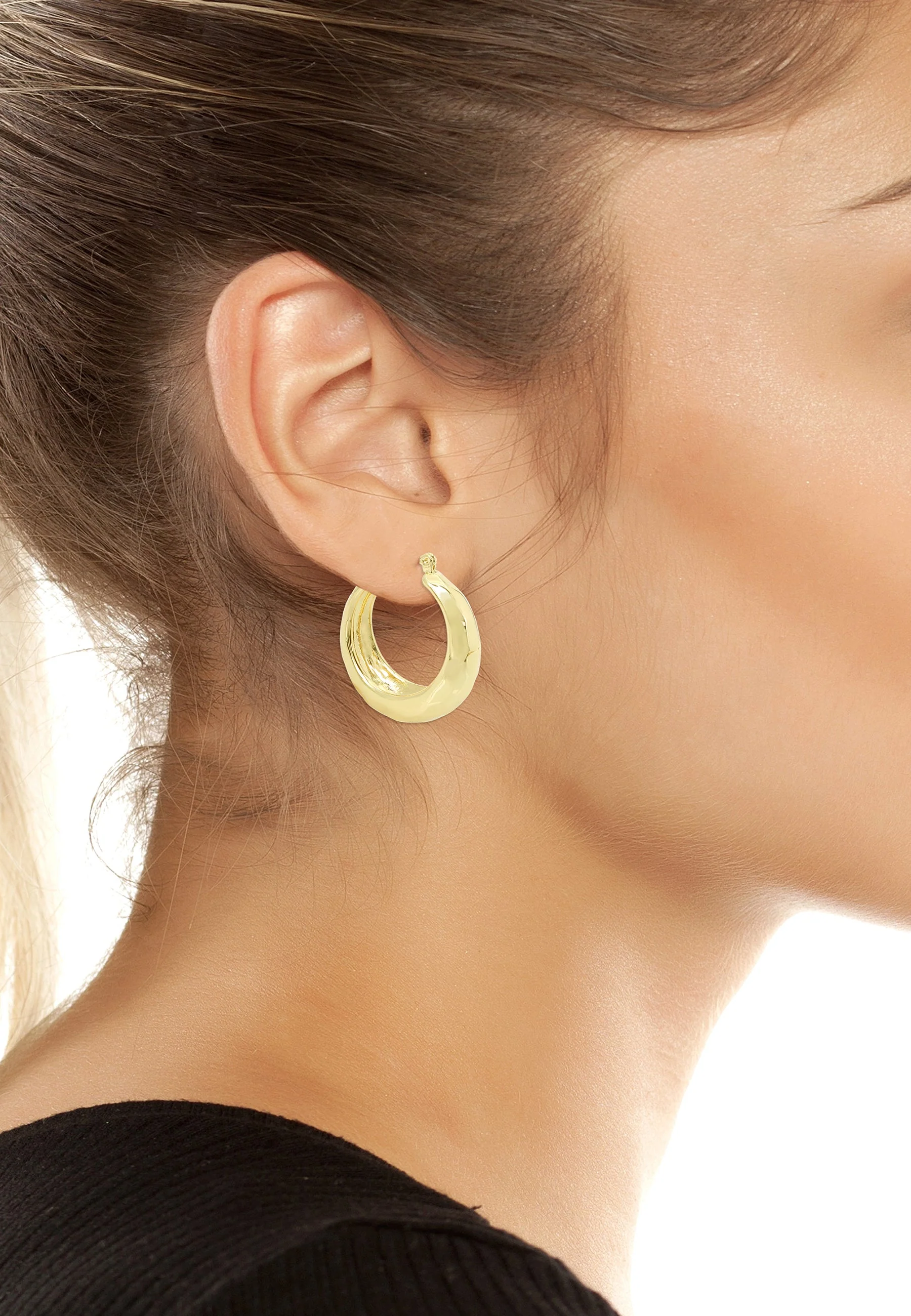 Disco Hoops Women's Gold Earrings - Image 3
