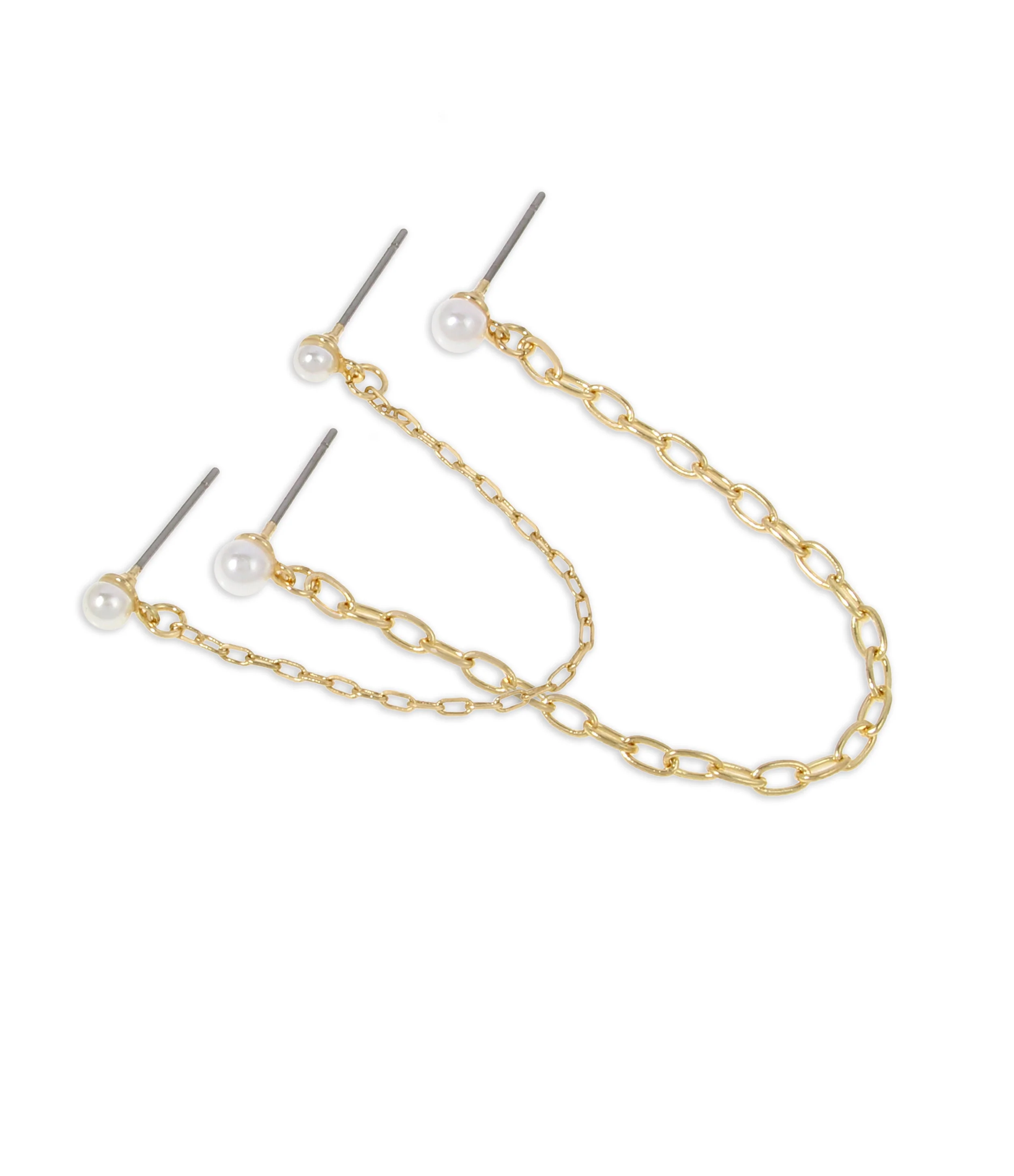 Pearl Set Women's Gold Earrings