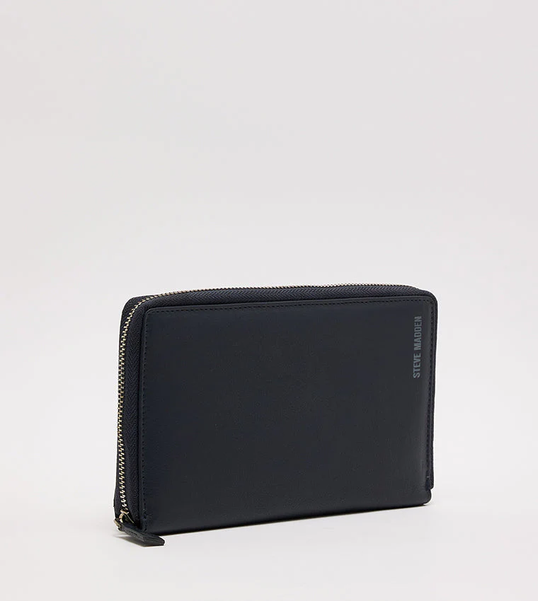 Classic Unisex Navy Blue Wallet - Image 3