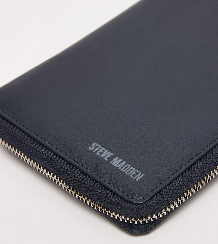 Classic Unisex Navy Blue Wallet - Image 4