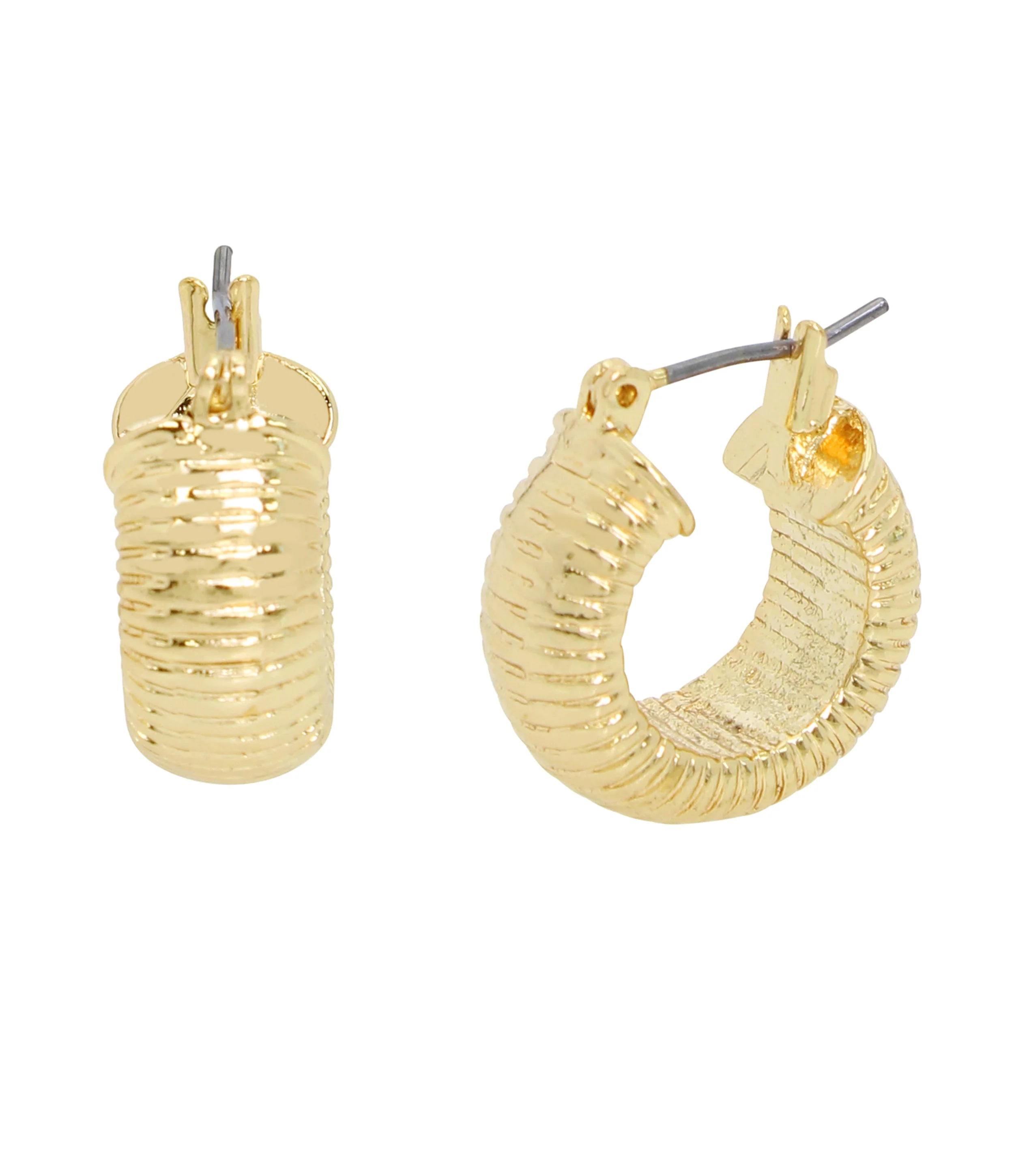 Rome Women's Gold Hoop Earrings - Image 2