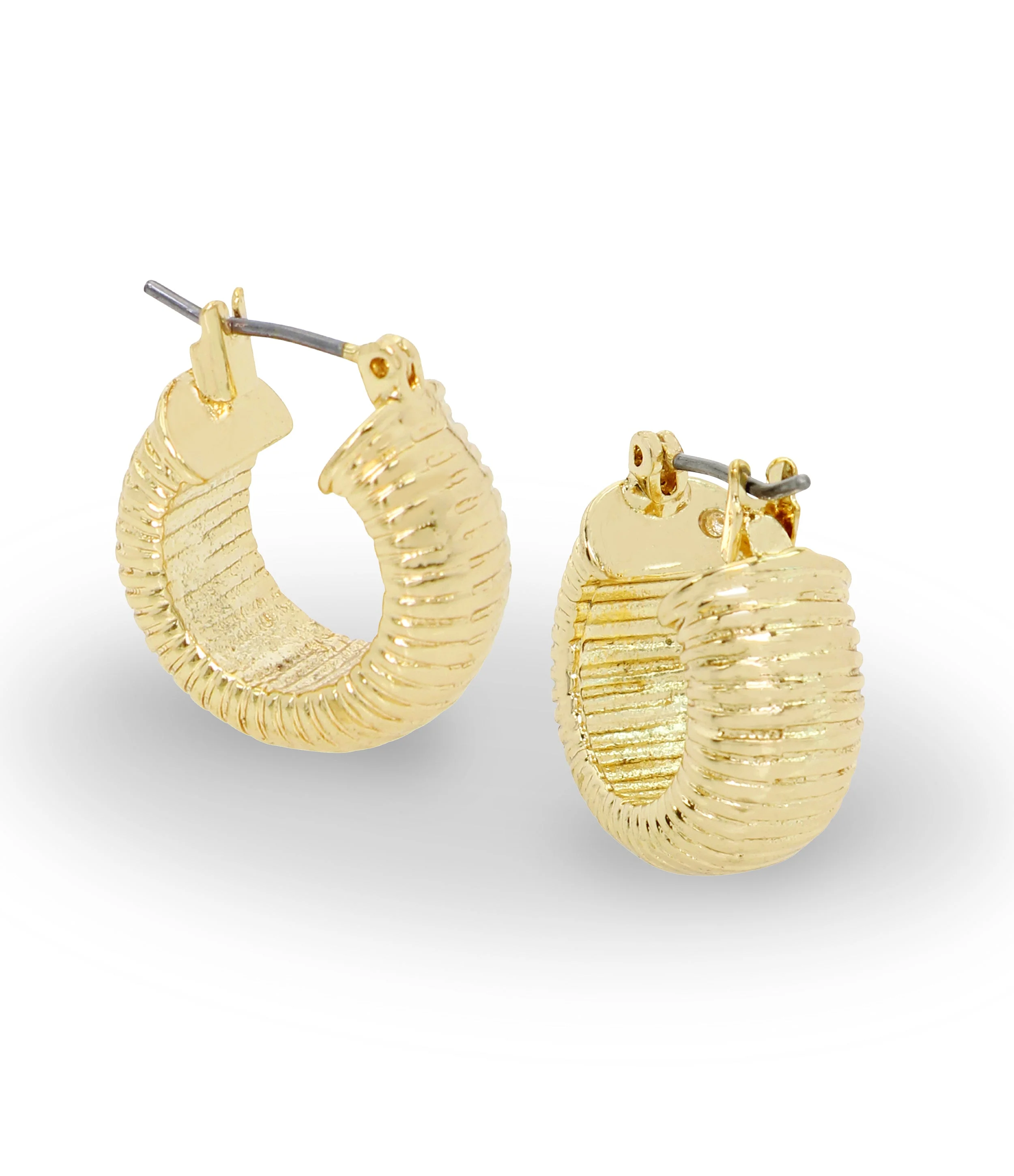 Rome Women's Gold Hoop Earrings - Image 4