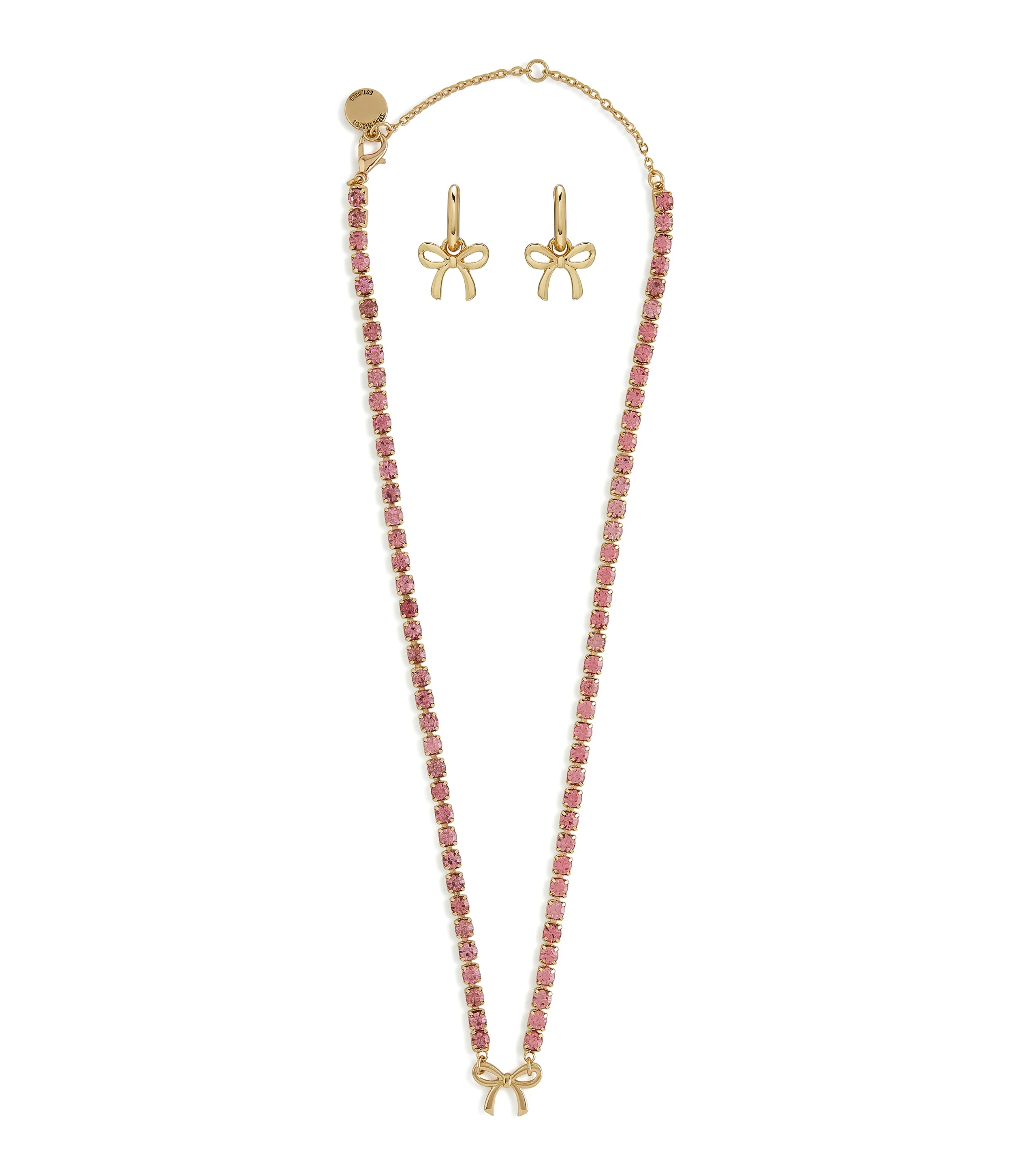 Bow Women's Ivory Pearl Necklace Set