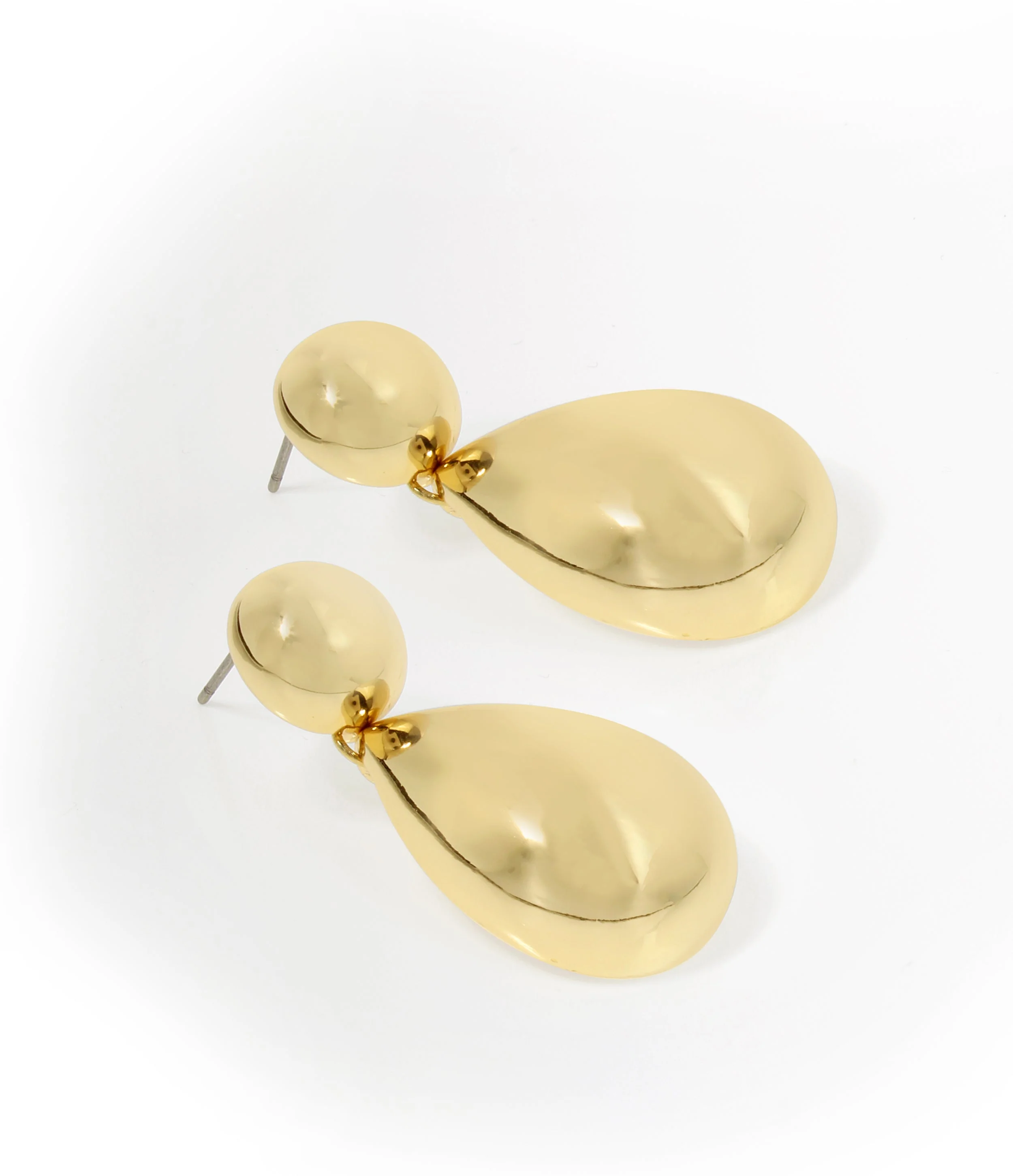 Teardrop Women's Gold Earrings - Image 3
