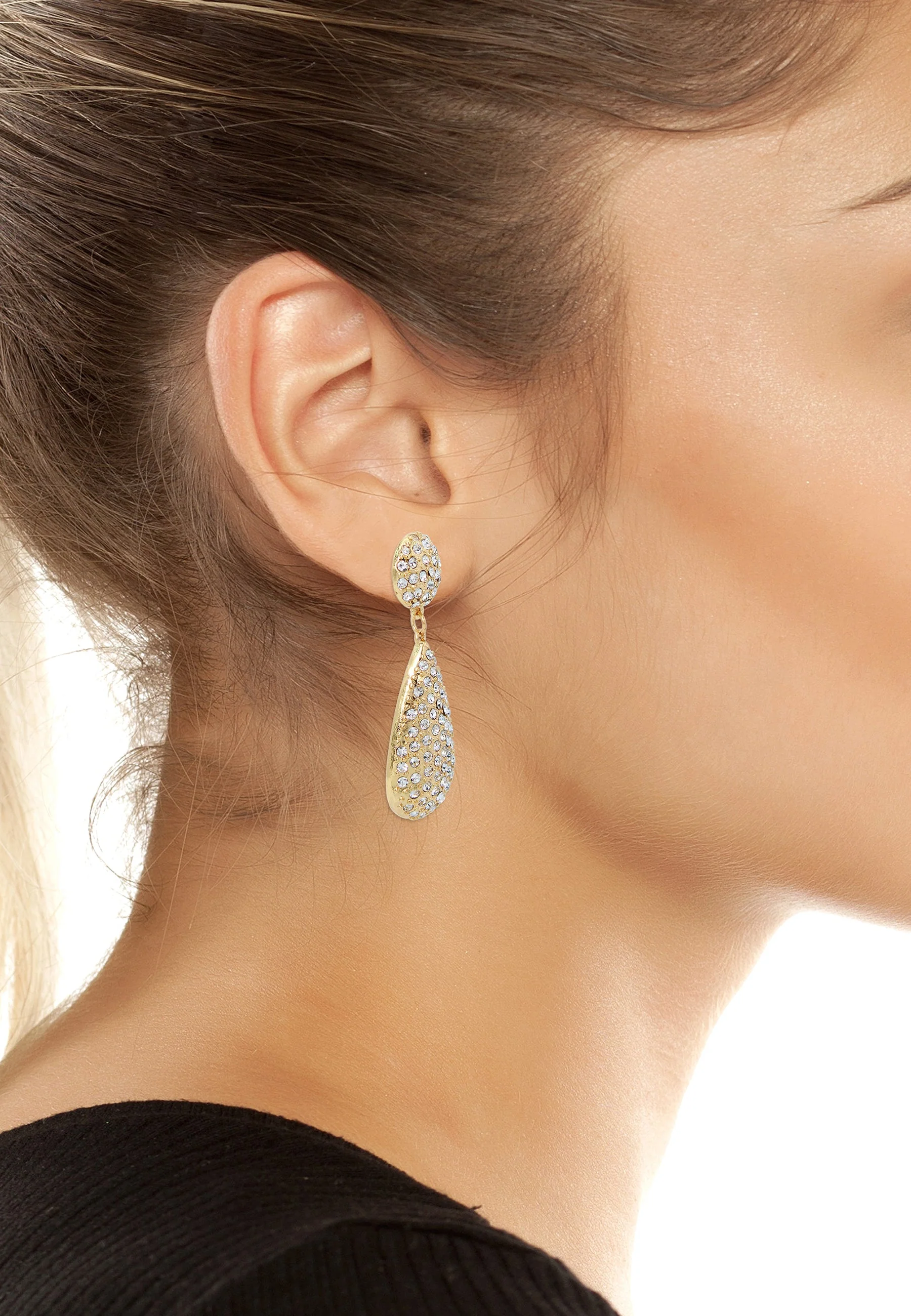 Tear Women's Crystal Drop Earrings - Image 4