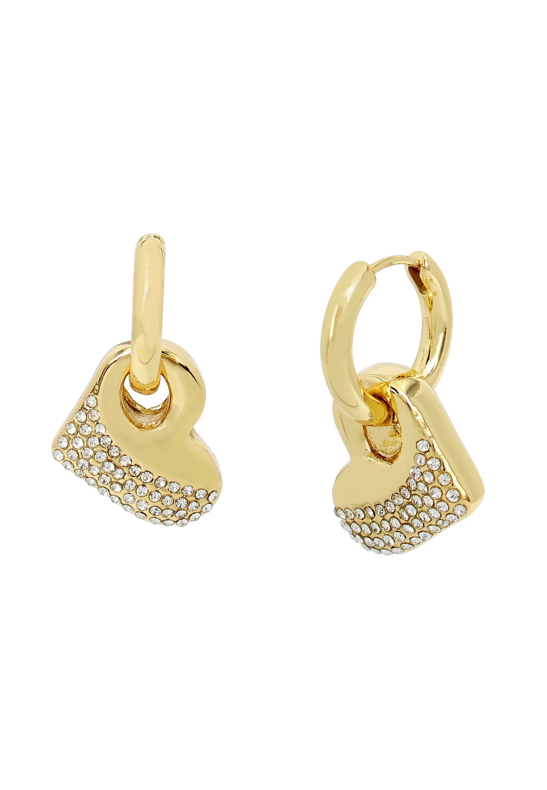 Heart Hoop Women’s Crystal Earrings