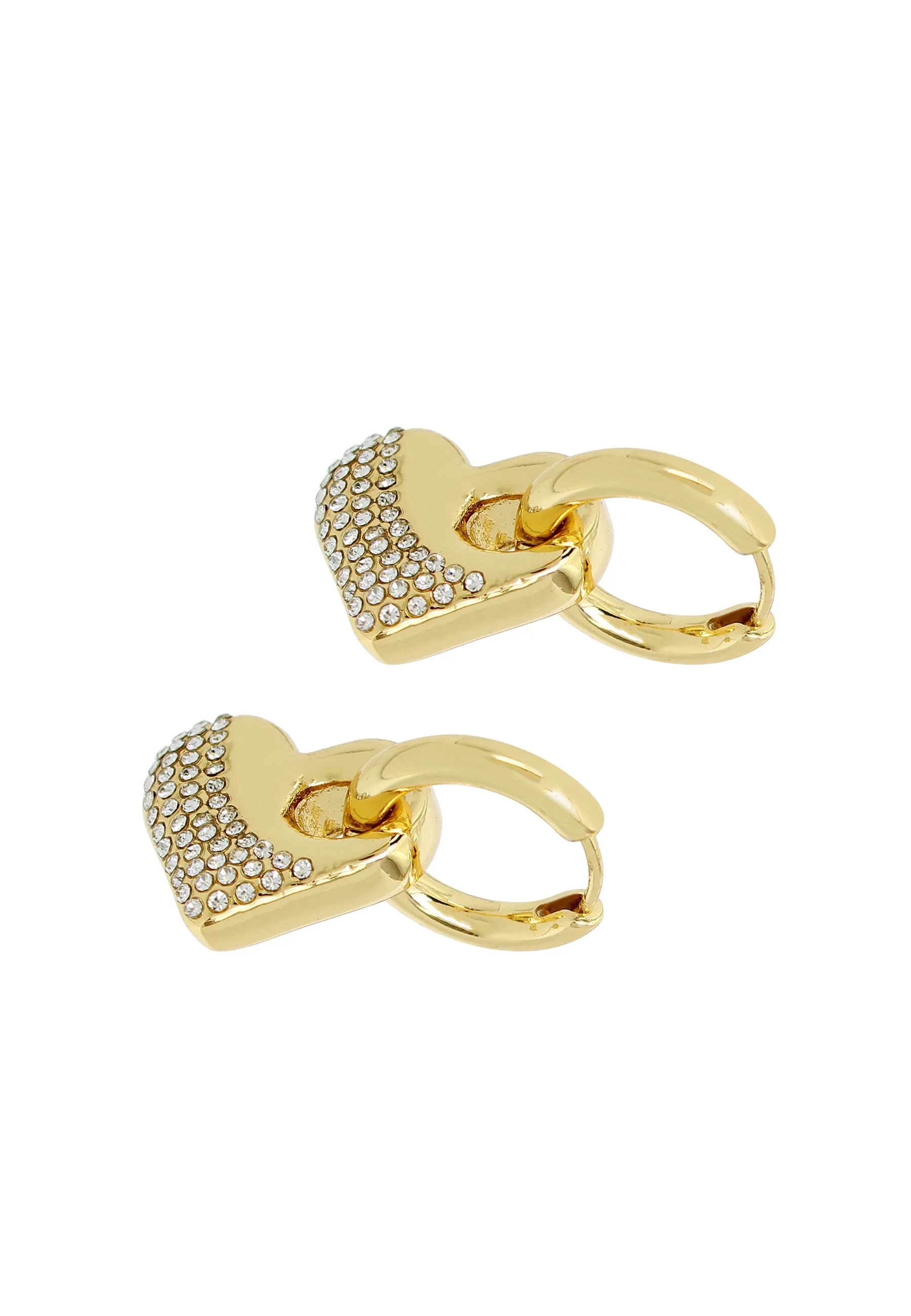 Heart Hoop Women’s Crystal Earrings - Image 2
