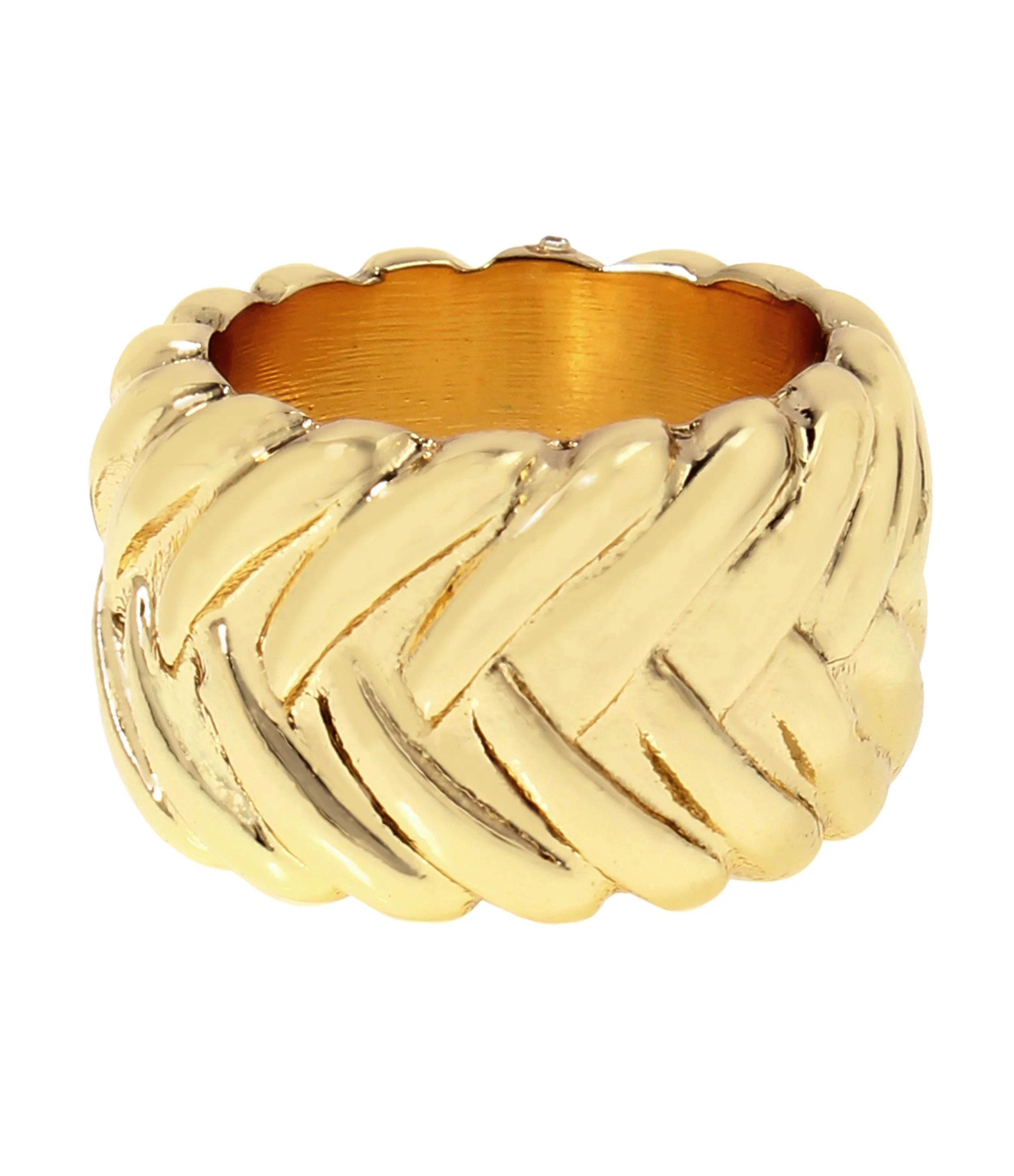 Woven Women's Gold Hand Cuff
