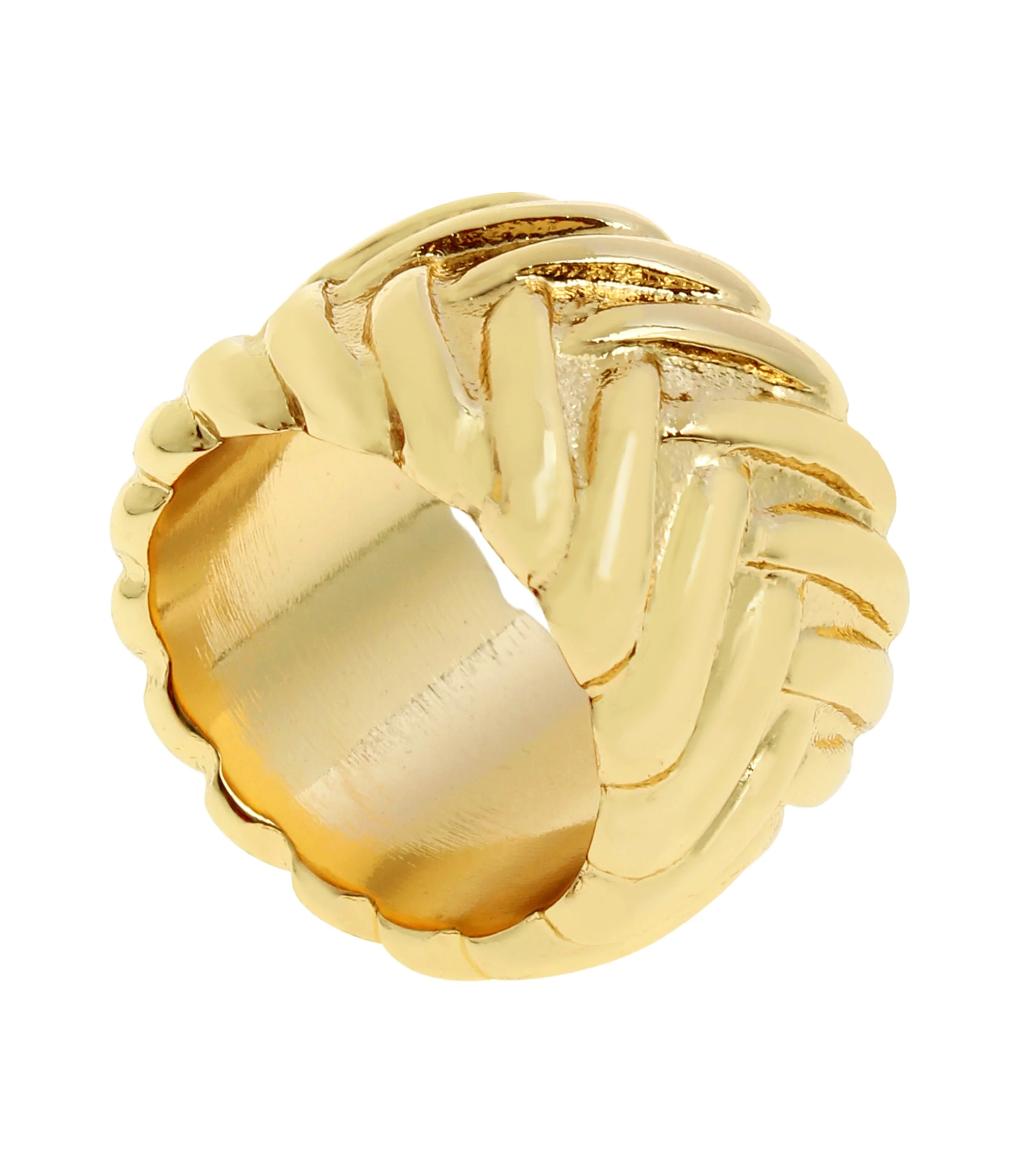 Woven Women's Gold Hand Cuff - Image 2