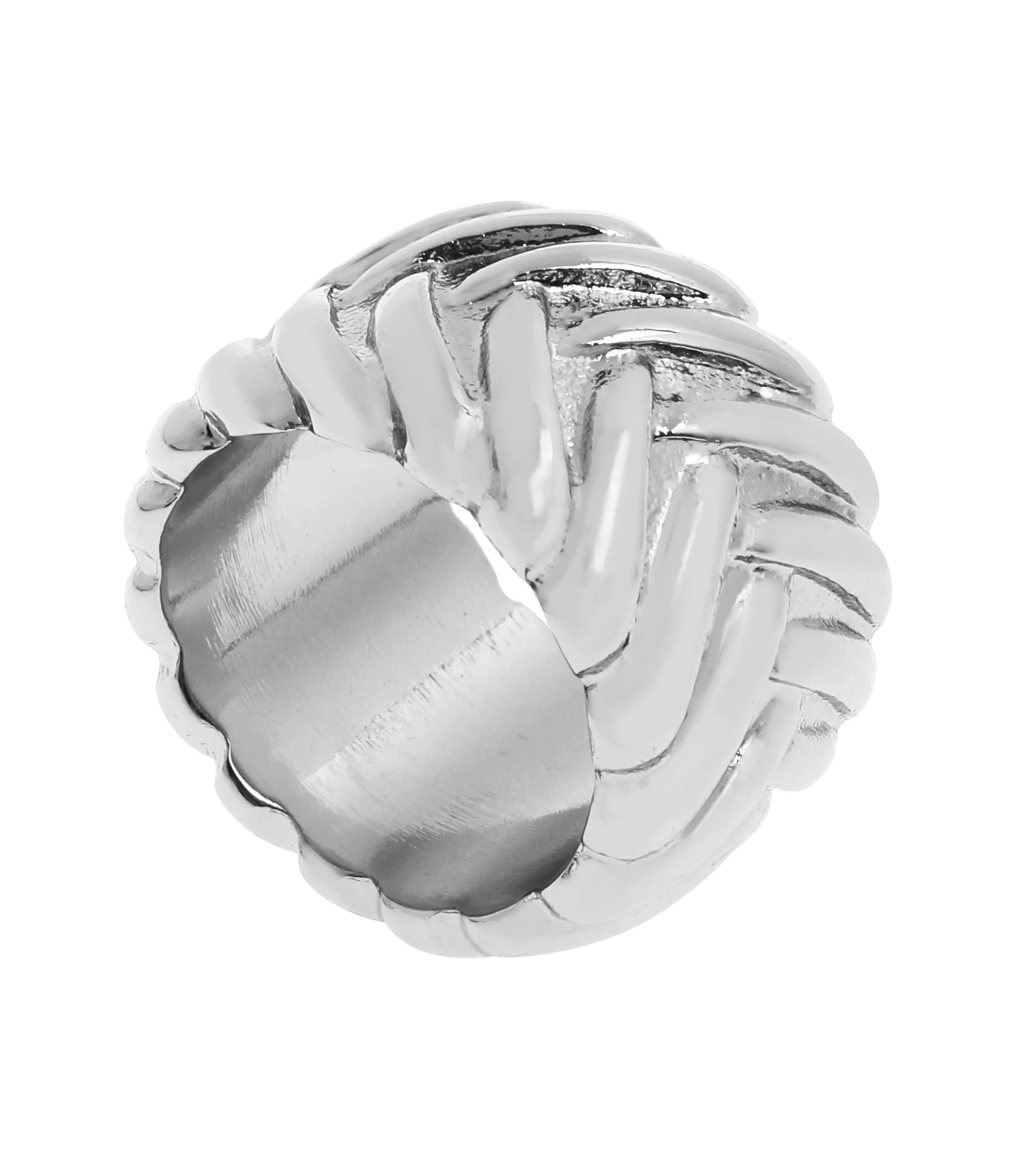 Woven Women's Gunmetal Hand Cuff - Image 2