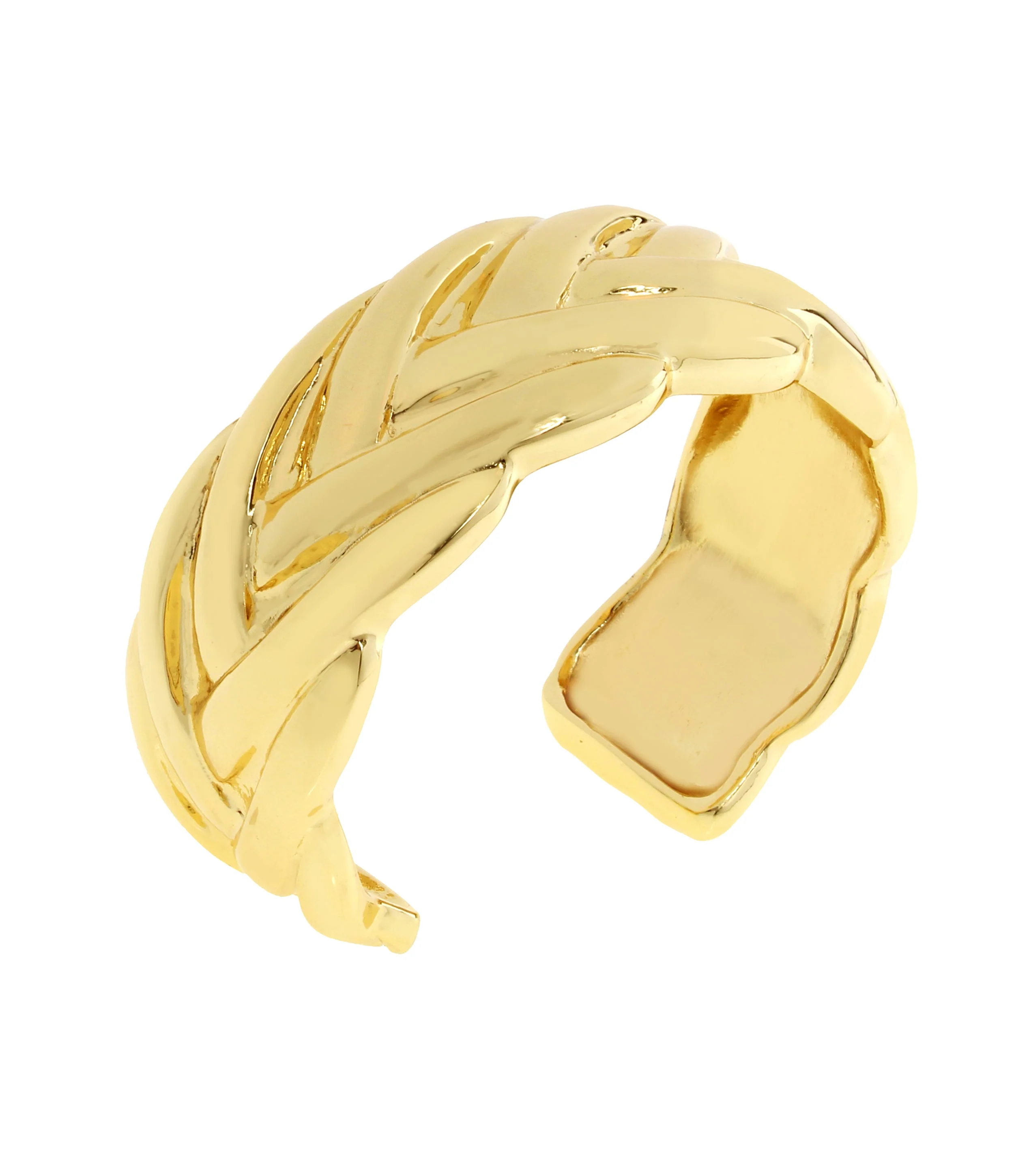 Woven Women's Gold Hand Cuff - Image 3