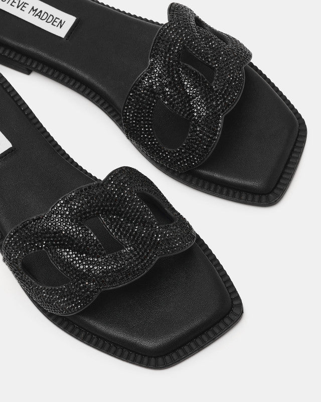 Stash-R Black Women's Flat-Evening Sandals - Image 3