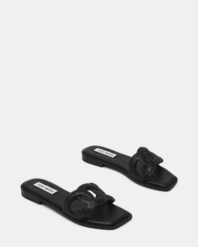 Stash-R Black Women's Flat-Evening Sandals - Image 4