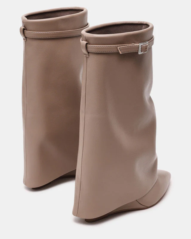 Shocker Women's Taupe Mid-Calf Boots - Image 2