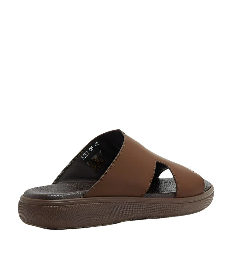 Averin Men's Brown Arabic Sandals - Image 3