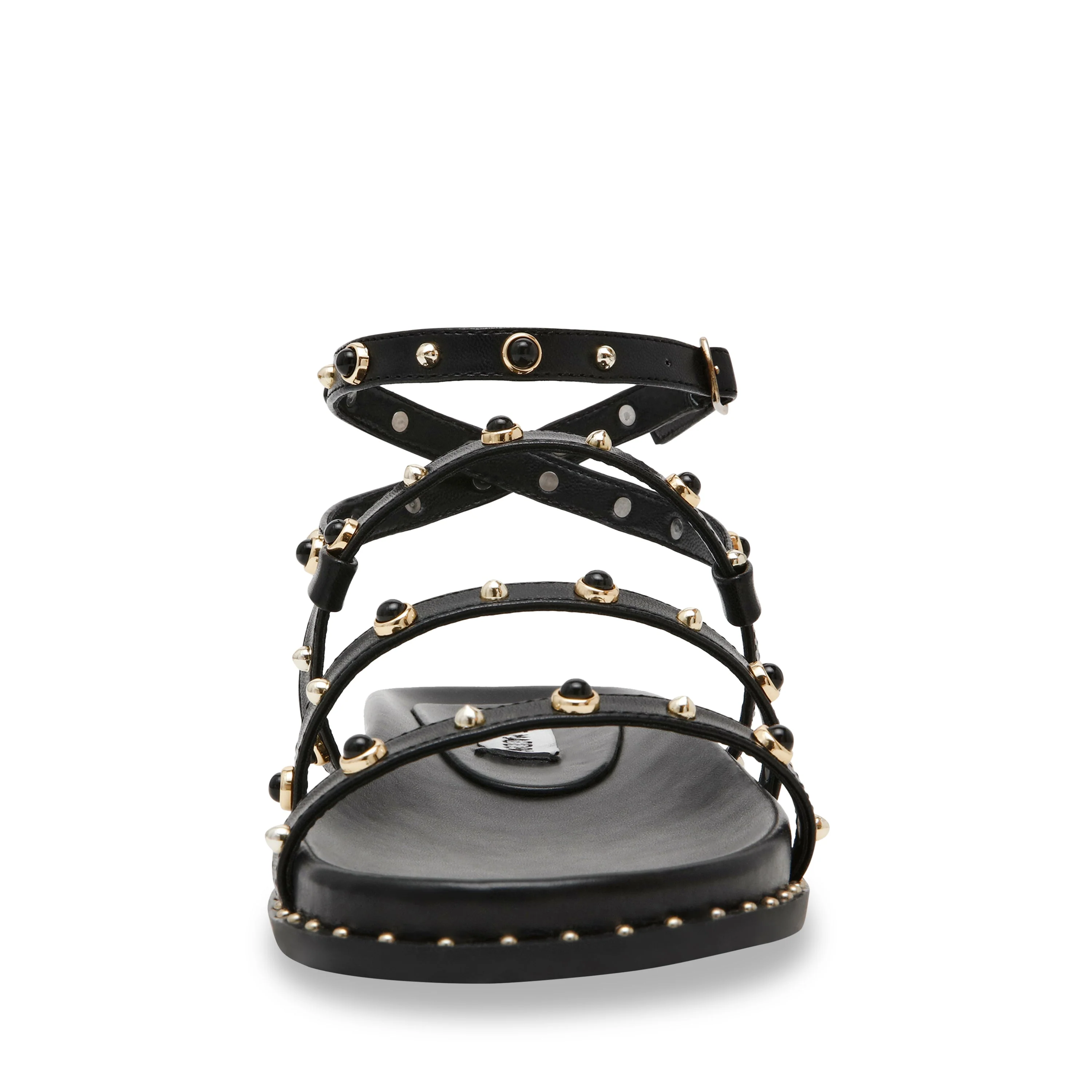 STORMIE BLACK FLAT SANDALS - Image 3